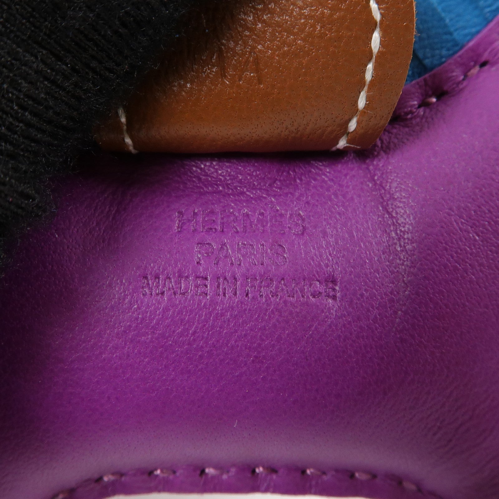 HERMES Swift皮革Rodeo PM Charm掛飾Anemone/Colvert/Gold/紫色/綠色/棕色