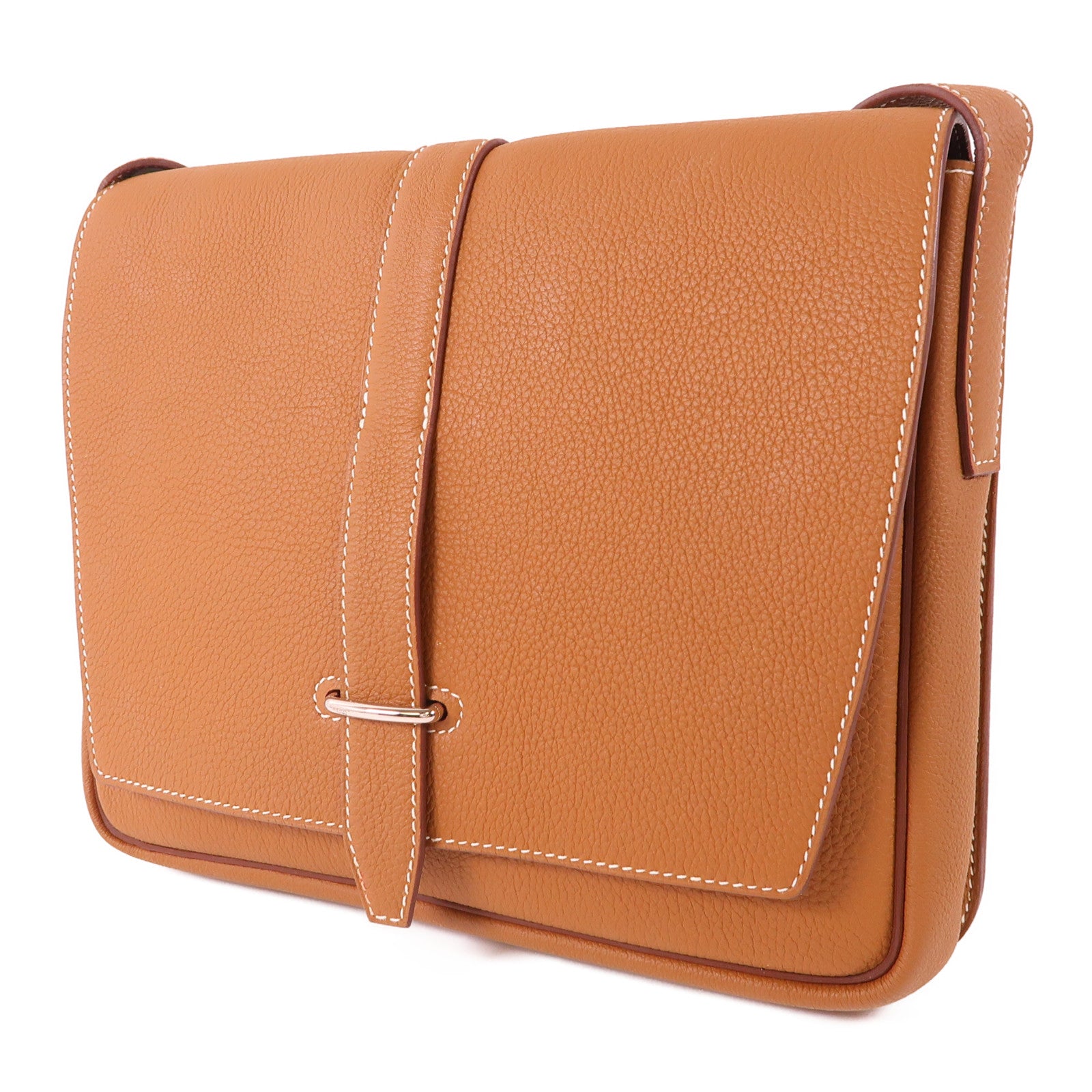 HERMES Togo皮革Steve Light Junior肩背袋37 Gold