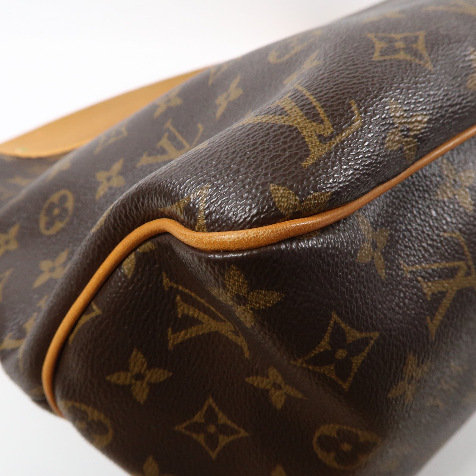 LOUIS VUITTON Monogram Delightful MM金扣肩背袋啡色