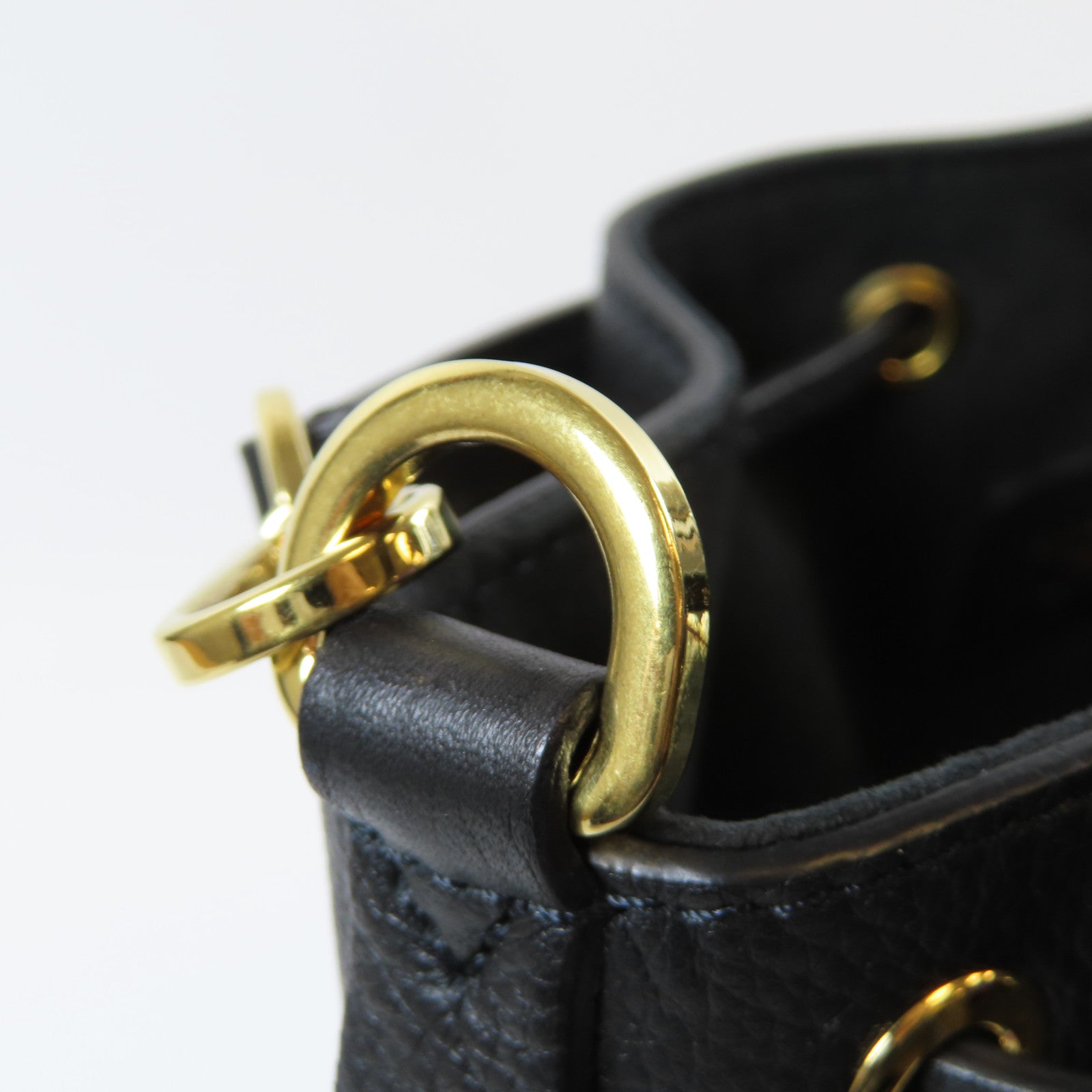 LOUIS VUITTON 牛皮皮革Lockme金扣手挽肩背兩用袋黑色