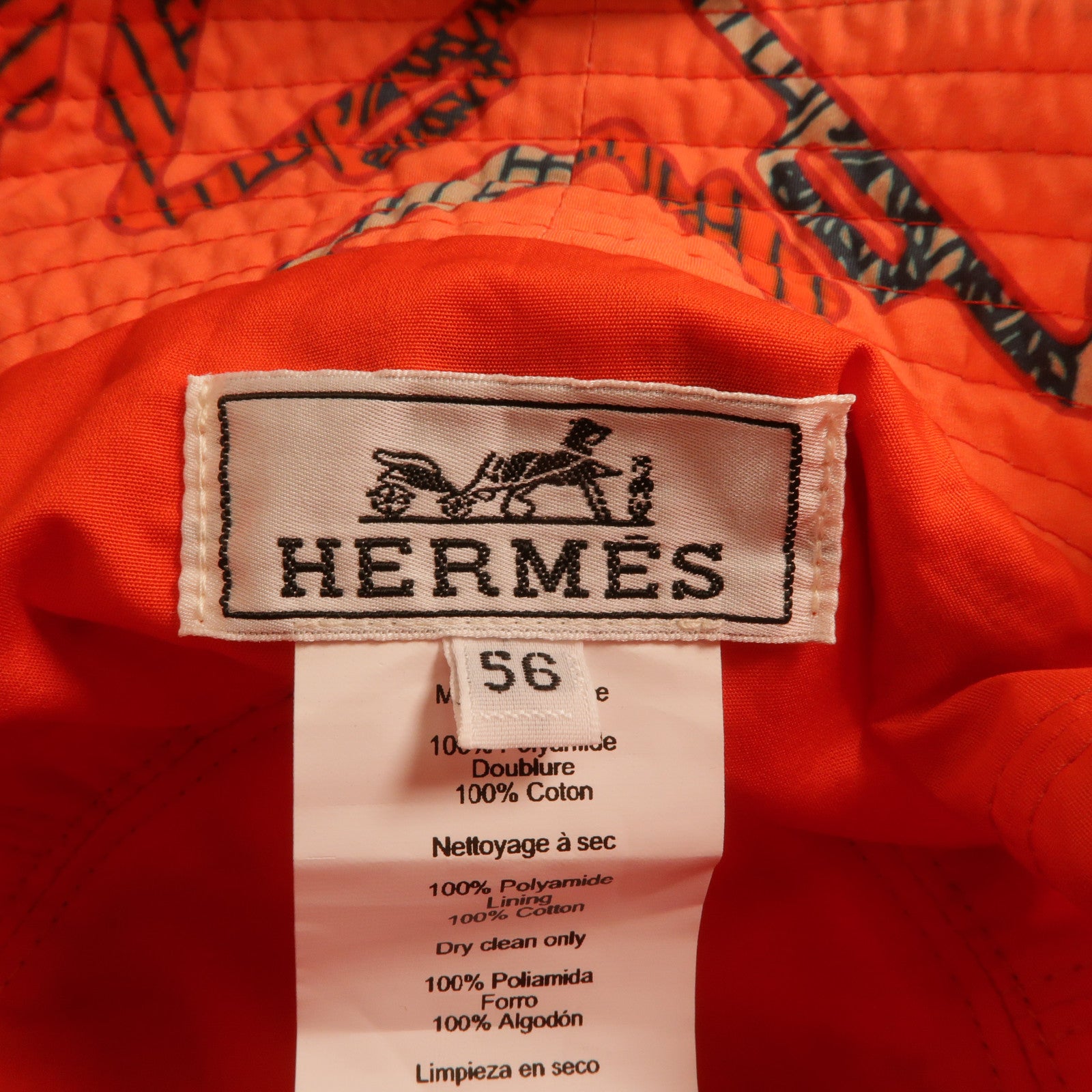 HERMES 棉布Hat帽子