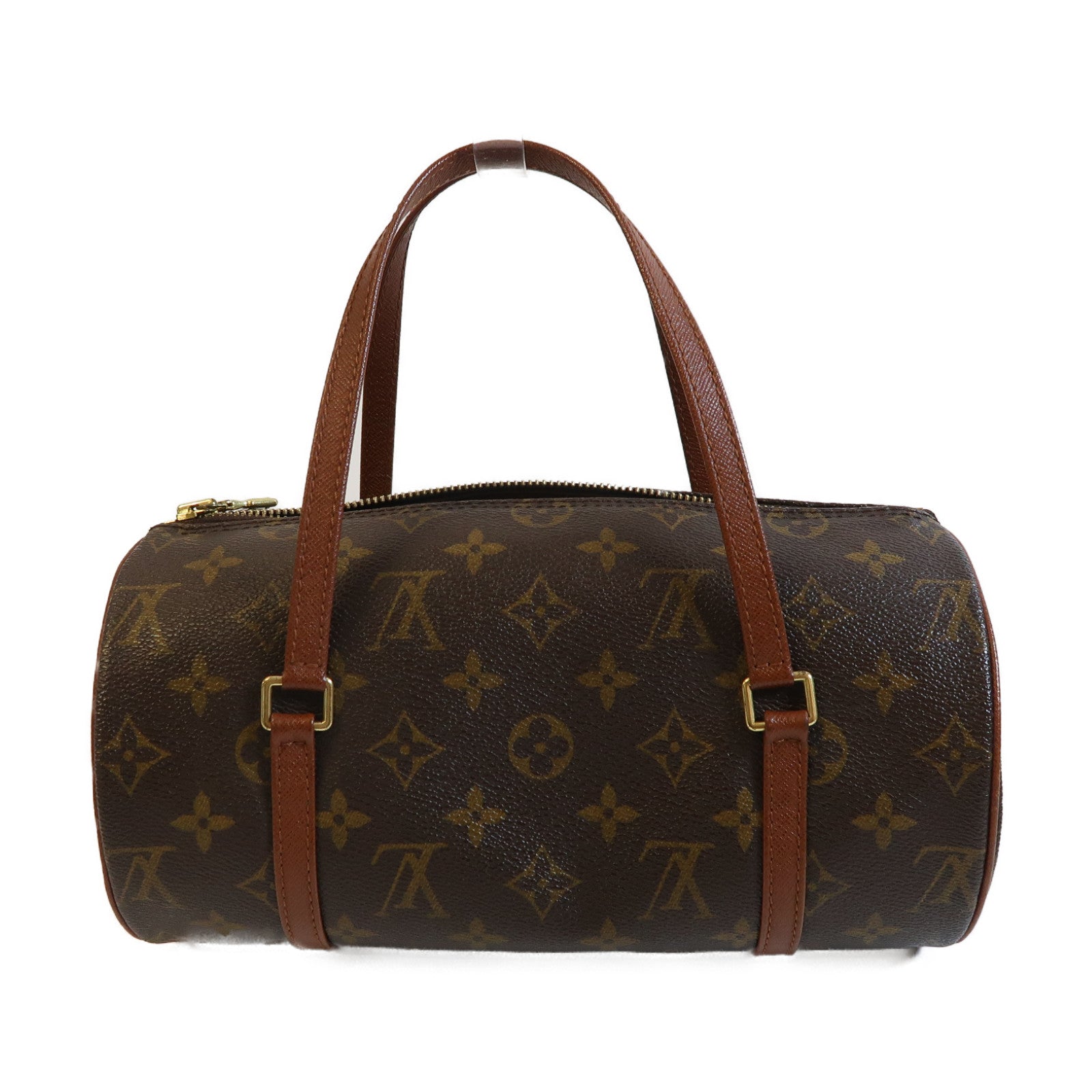 LOUIS VUITTON Monogram Papillon PM金扣肩背袋啡色