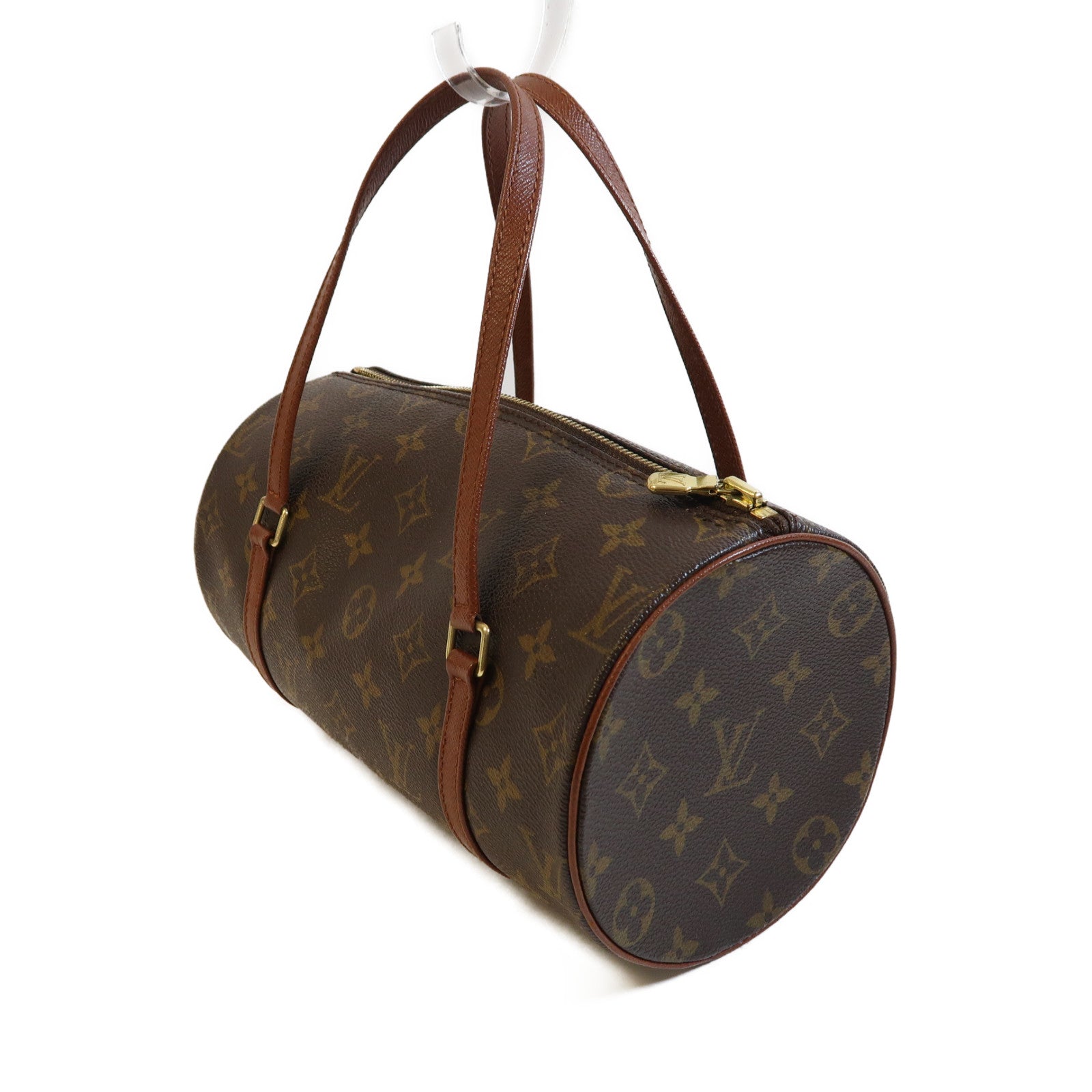 LOUIS VUITTON Monogram Papillon PM金扣肩背袋啡色
