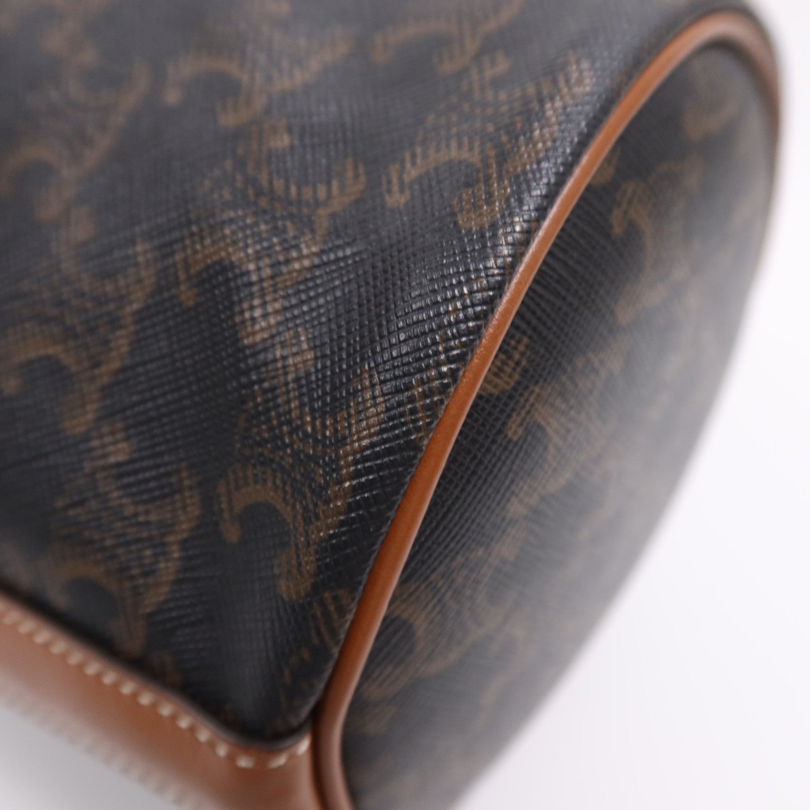 CELINE 塗層帆布Tromphe Drawsting Small Bucket金扣肩背袋