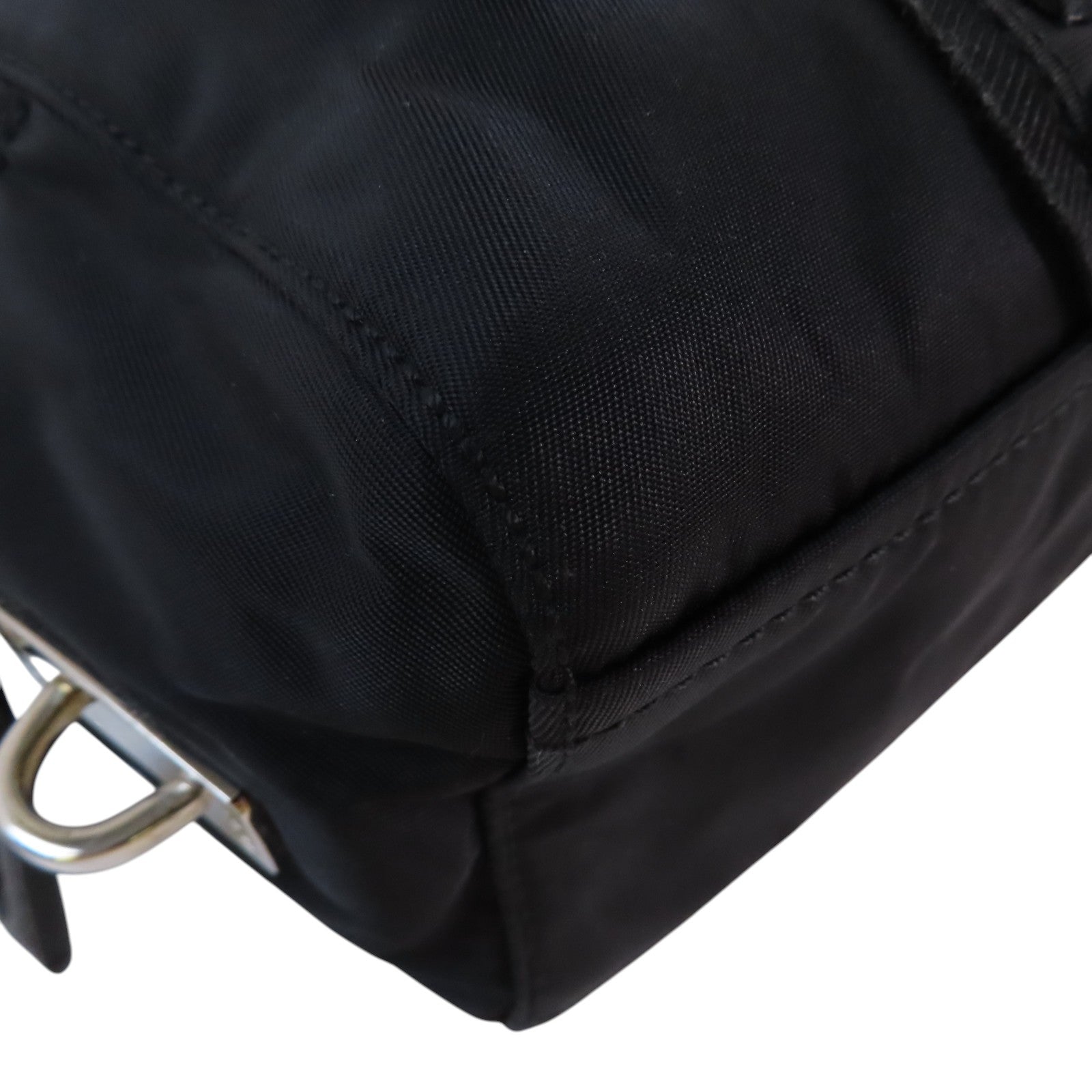 PRADA 尼龍Hand Bag銀扣手挽袋