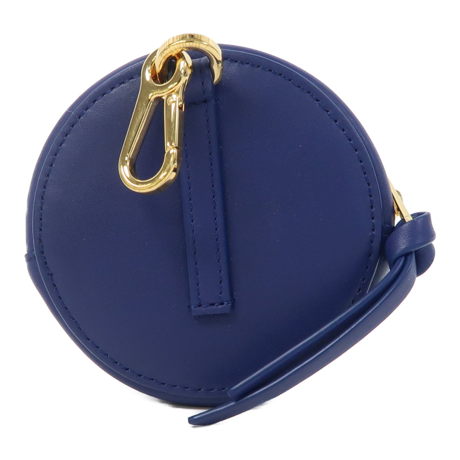 LOEWE 【激減優惠】牛皮皮革Inflated Anagram Cookie金扣零錢包藍色
