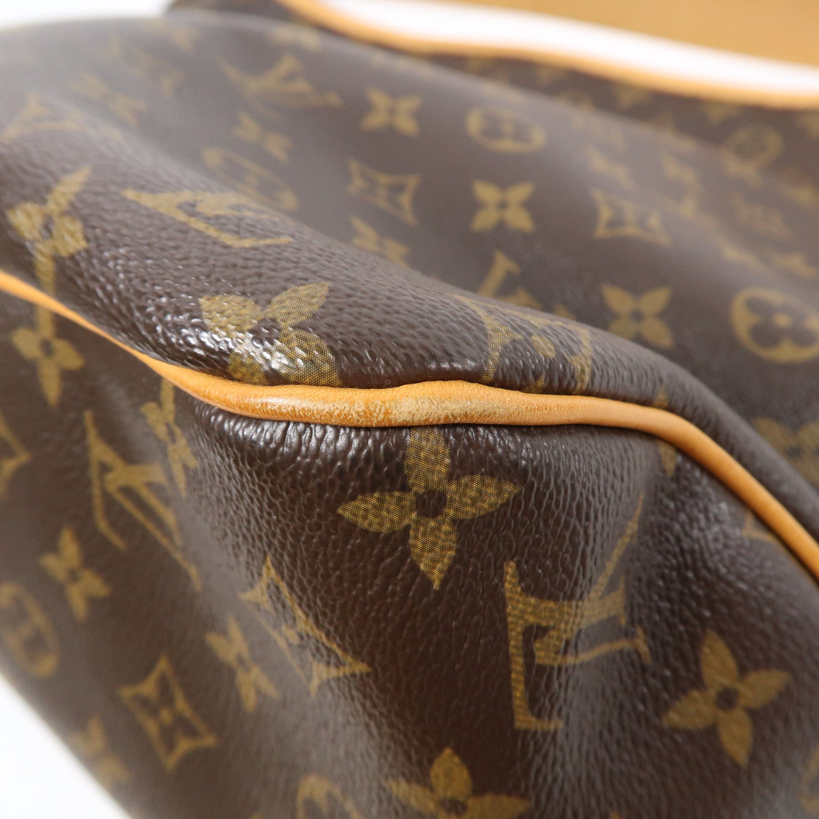 LOUIS VUITTON Monogram Delightful MM金扣肩背袋啡色