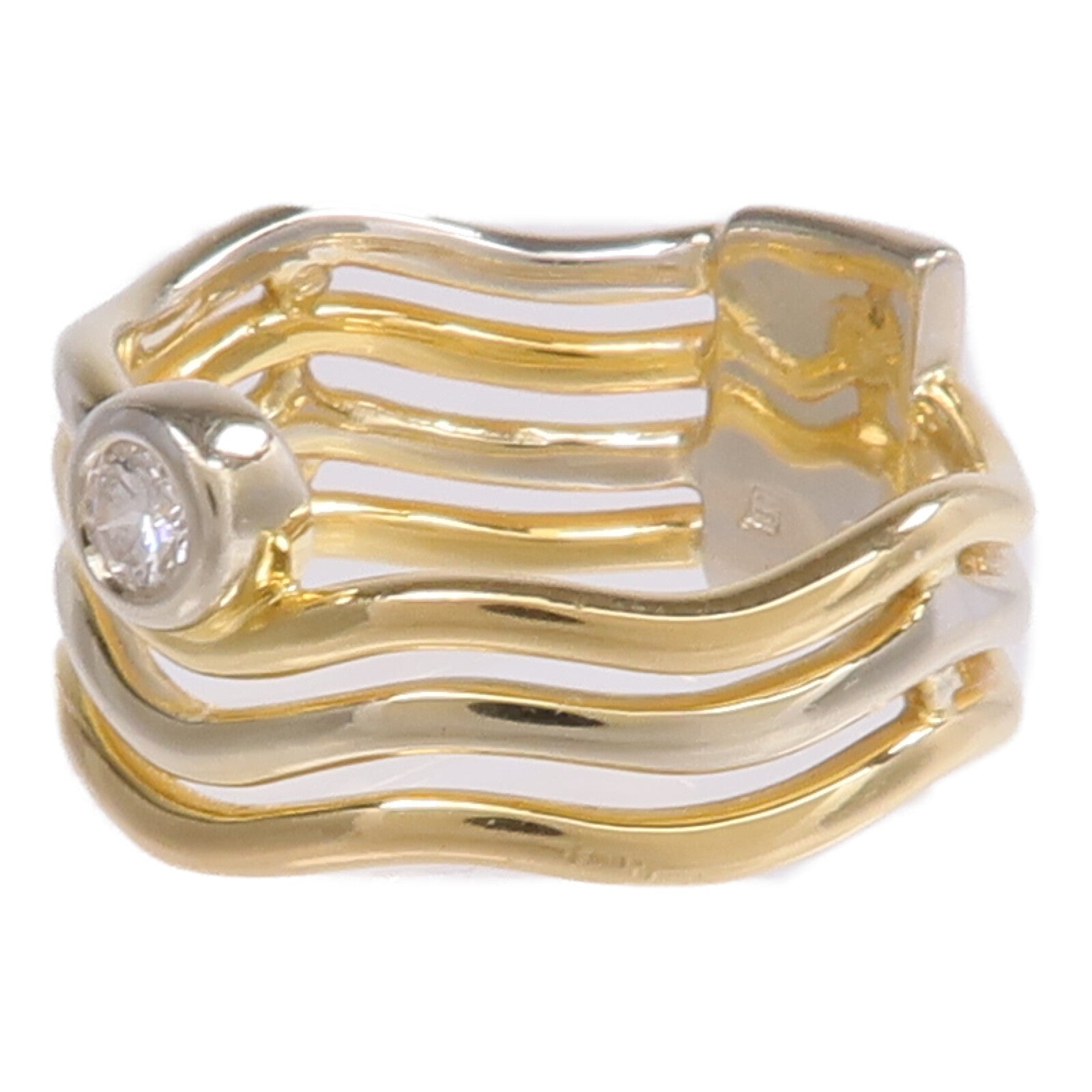 JEWELRY 18K黃金/白金Ring鑽石戒指US#6