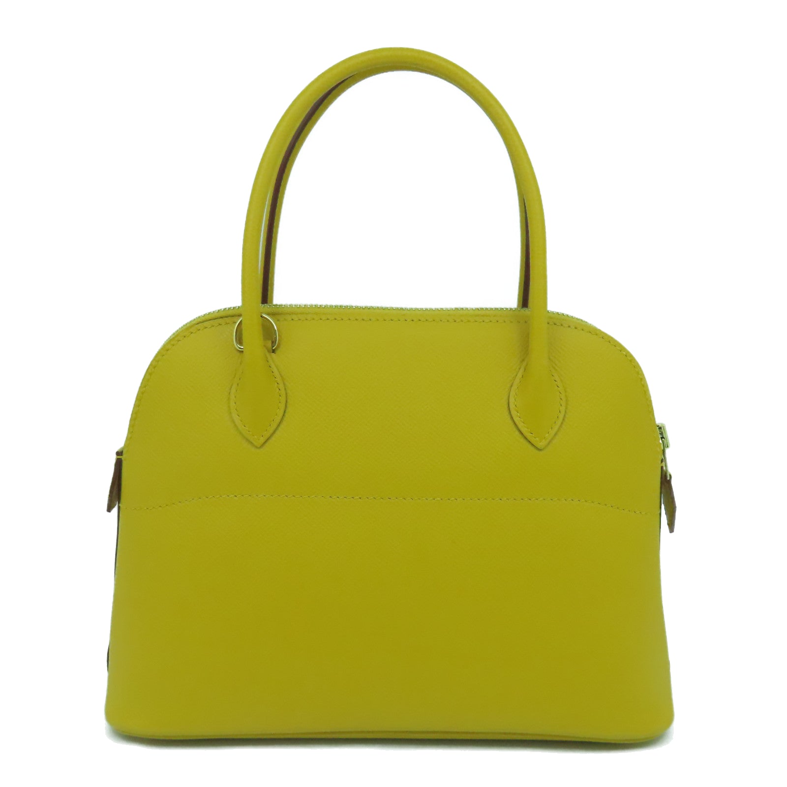 HERMES 【激減優惠】Epsom皮革Bolide 27金扣手挽肩背兩用袋Jaune Ambre黃色