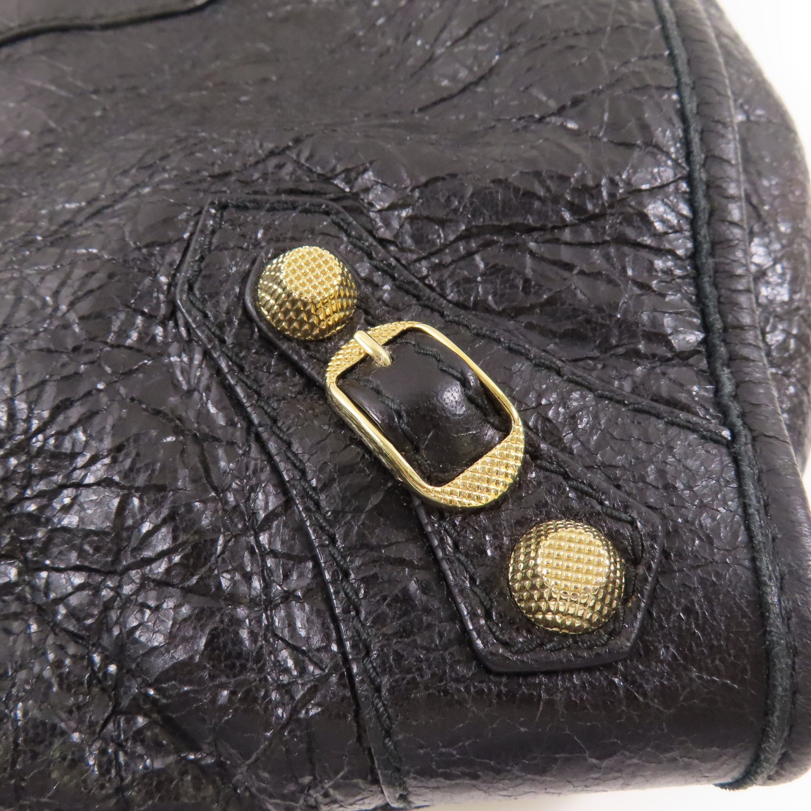 BALENCIAGA 牛皮皮革Giant City金扣手挽肩背兩用袋