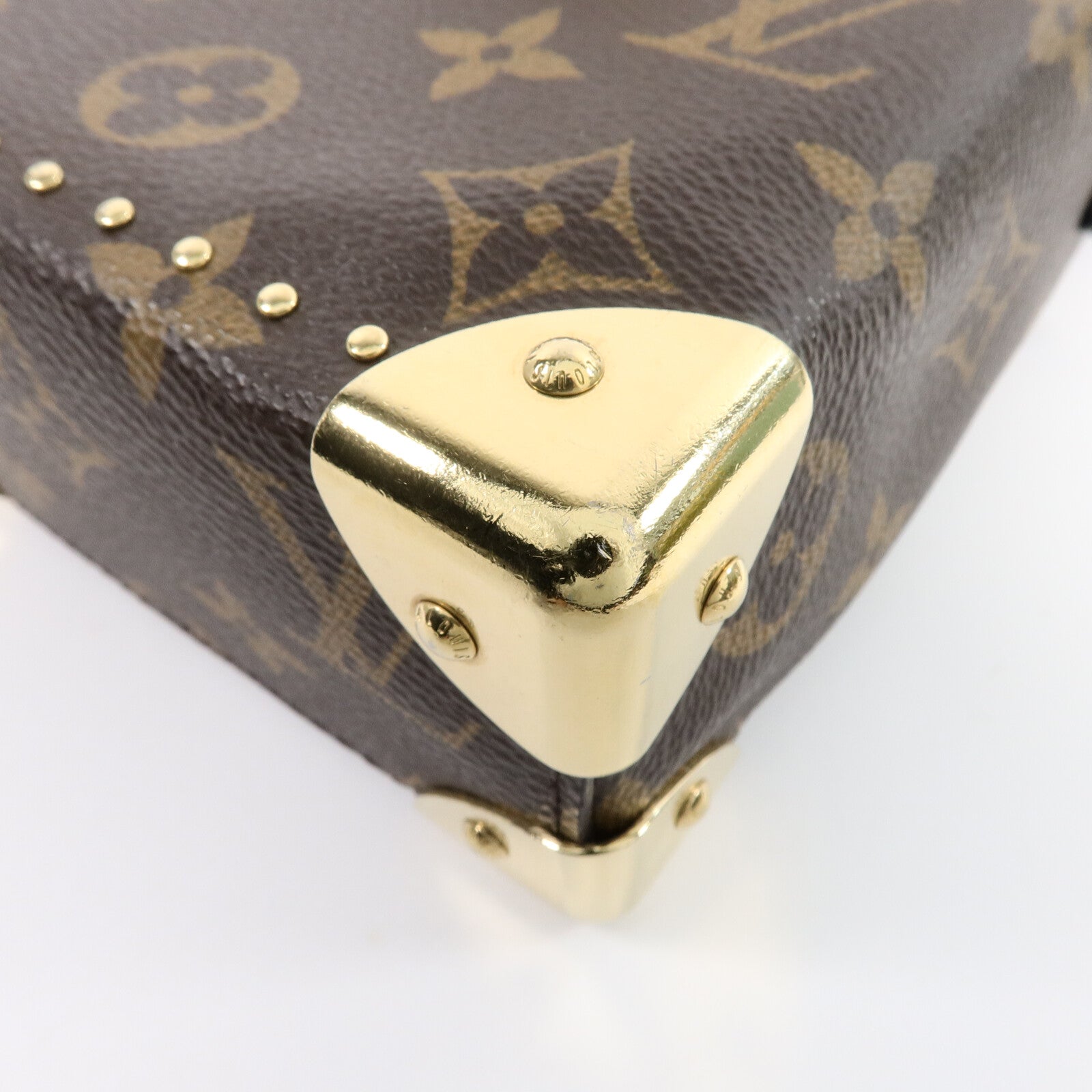 LOUIS VUITTON Monogram/Monogram Reverse Camera Box金扣鏈帶手挽肩背兩用袋