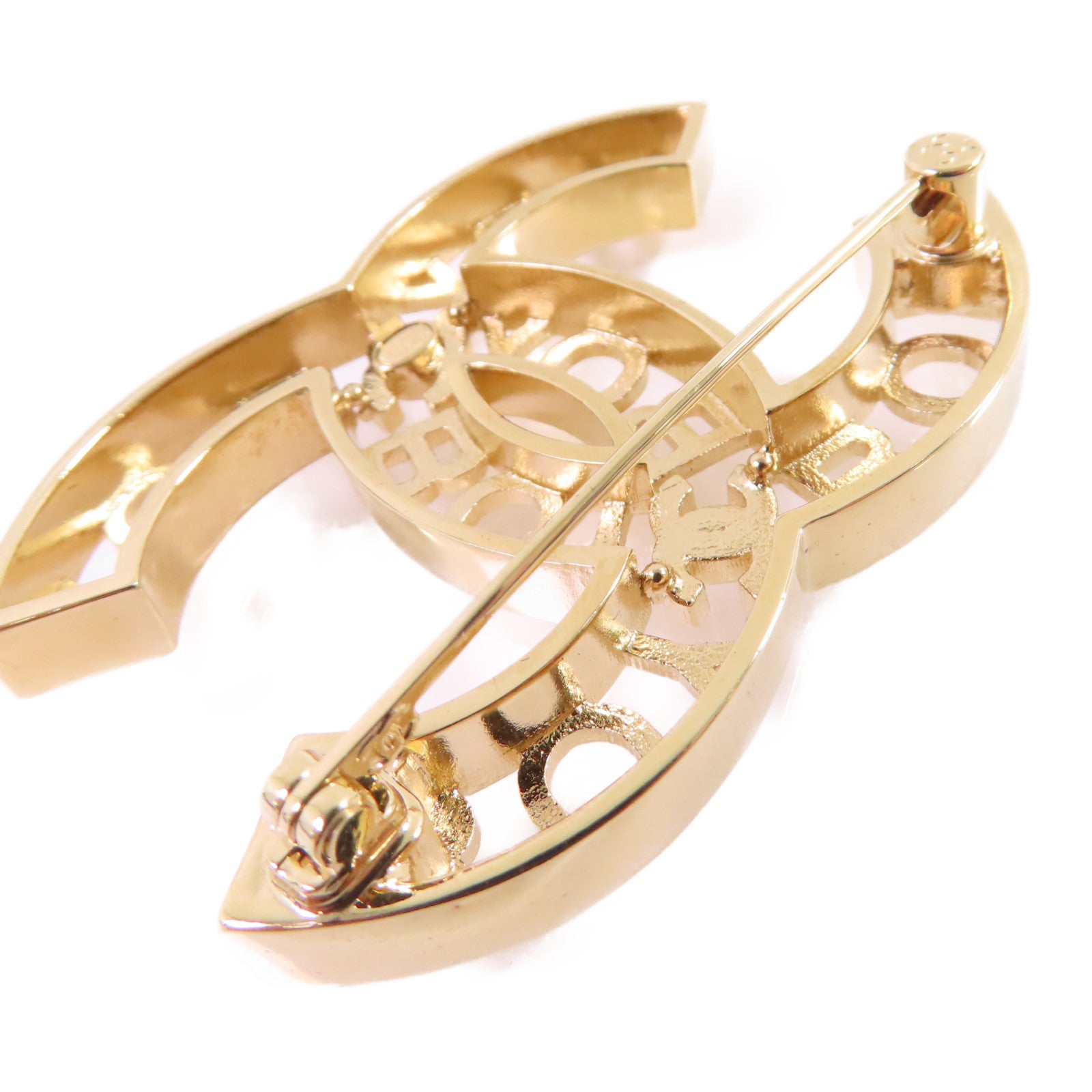 CHANEL 金屬/水鑽CC Brooch胸針