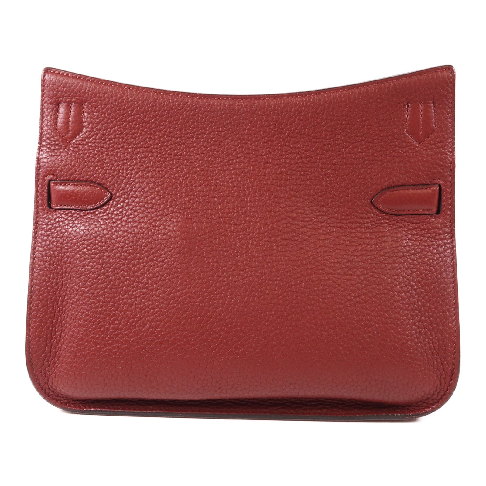 HERMES 【激減優惠】Clemence皮革Jypsiere銀扣肩背袋Rouge H