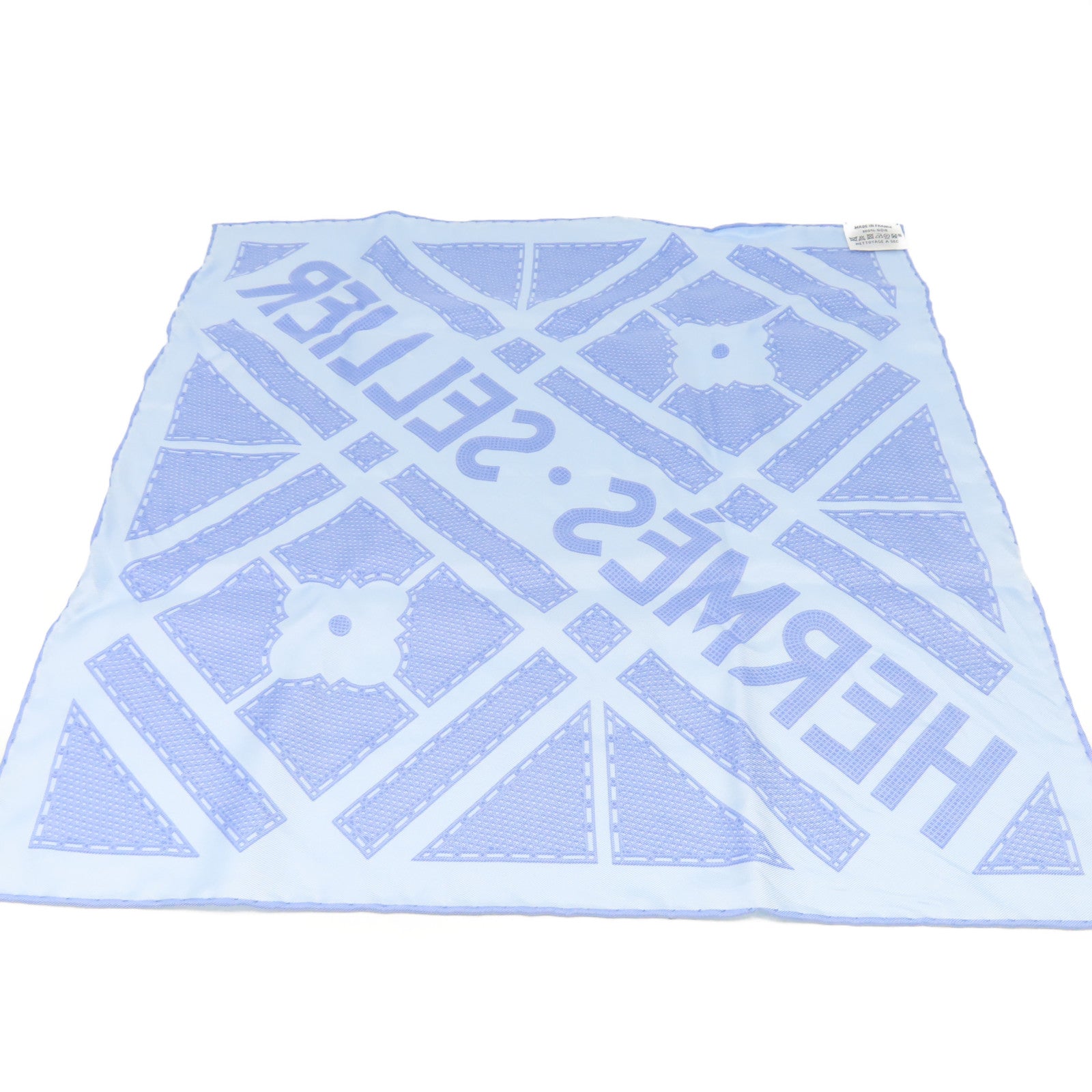 HERMES 【激減優惠】絲質Scarf絲巾淺藍色
