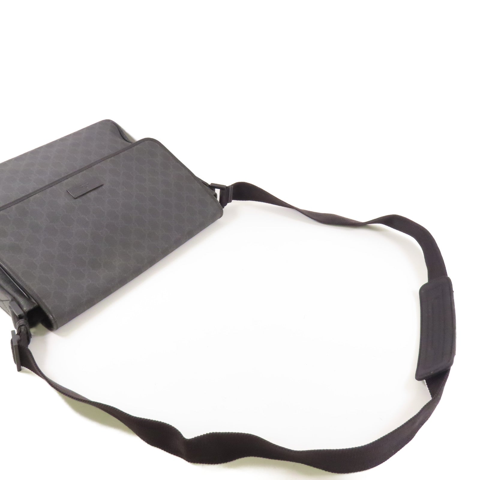 GUCCI GG Shoulder Bag 169935 PVC Coated Canvas Black