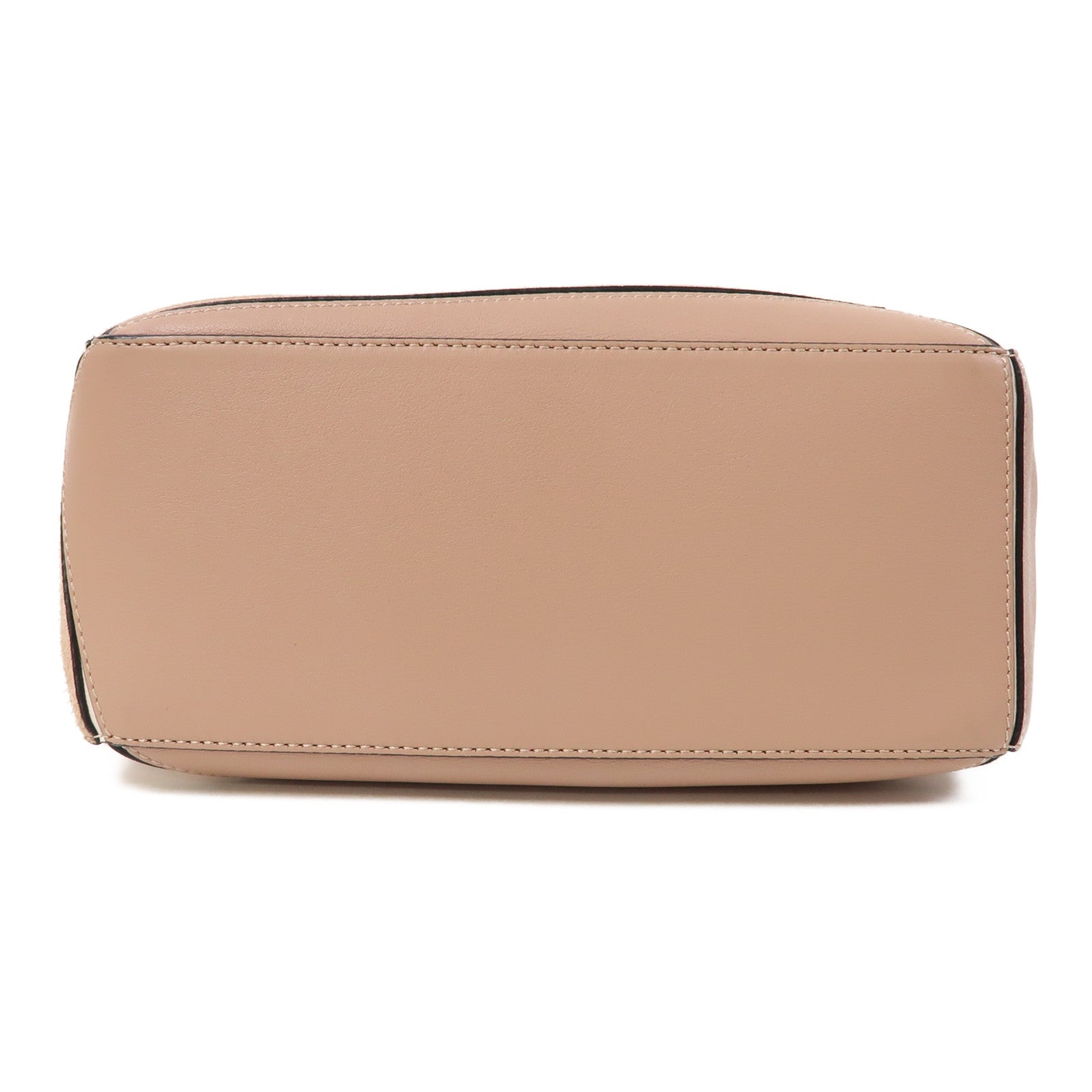 LOEWE 牛皮皮革Small Puzzle金扣手挽肩背兩用袋粉紅色