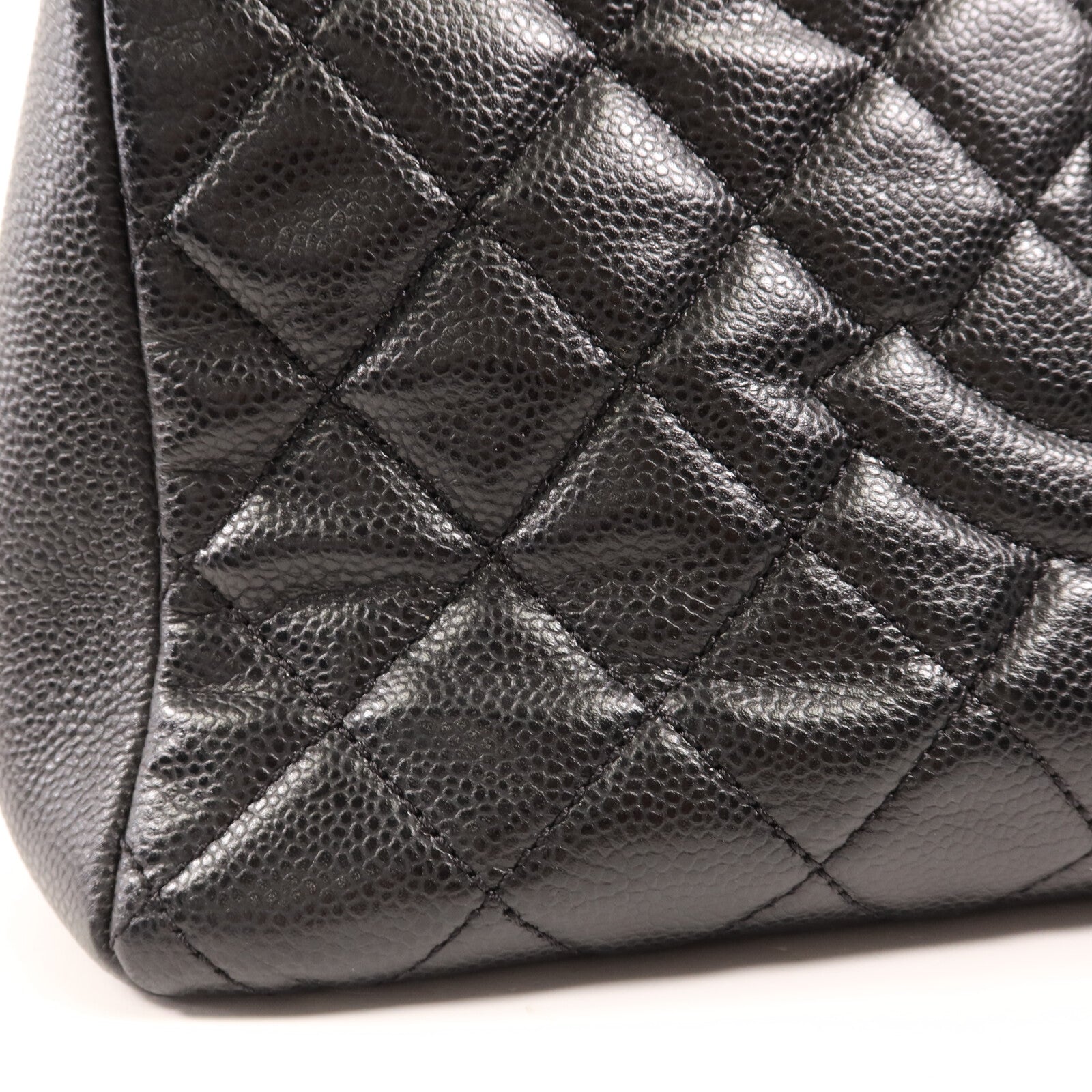 CHANEL 牛皮皮革GST Grand Shopping Tote Bag金扣鏈帶肩背袋