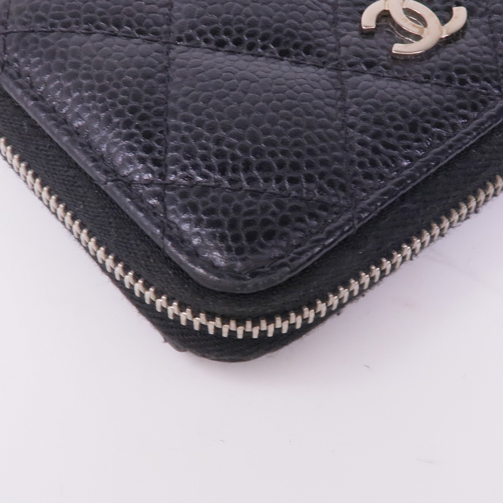 CHANEL 牛皮皮革Coin/Card Case銀扣零錢包/卡片套