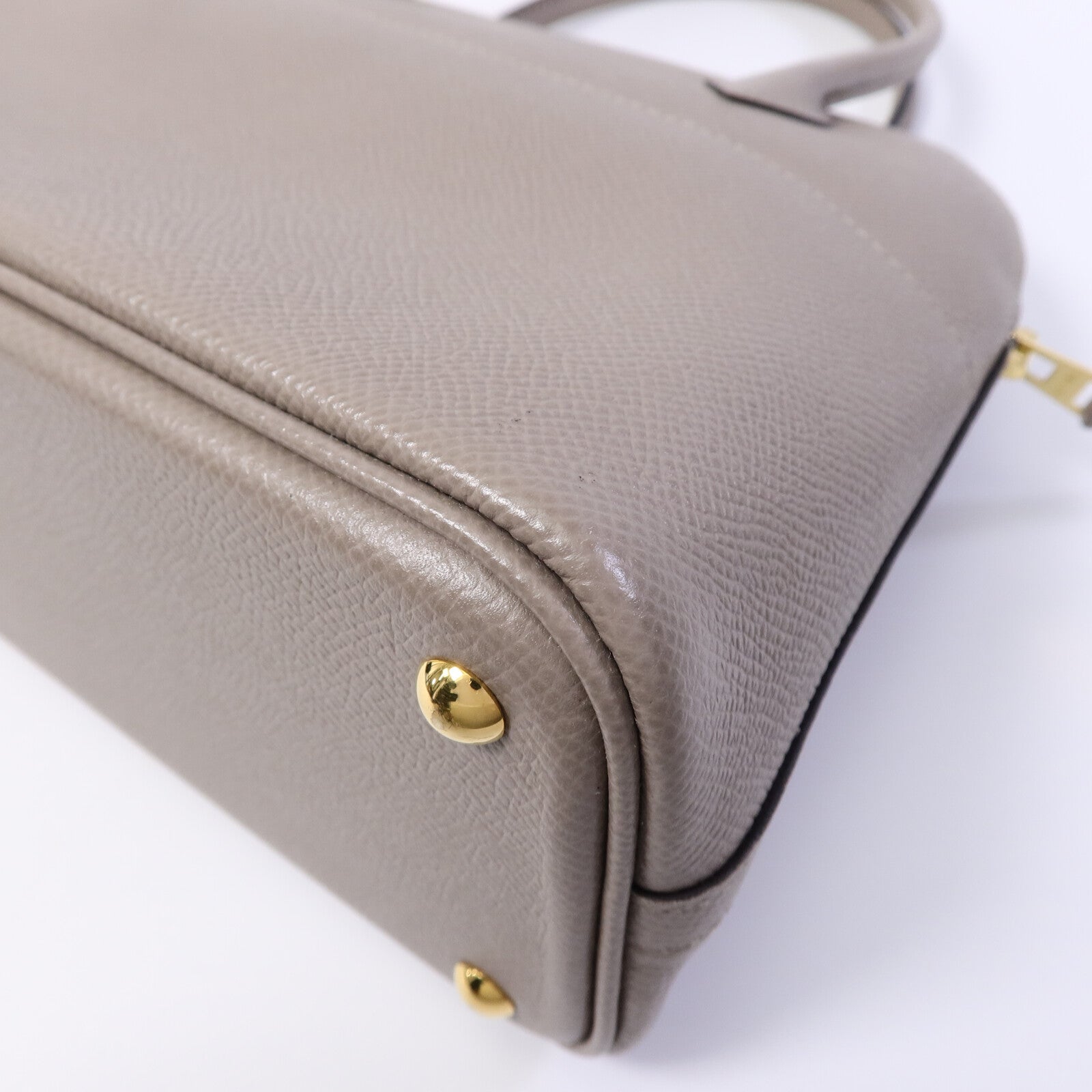 HERMES Epsom皮革Bolide 27手挽肩背兩用袋Gris Tourterelle