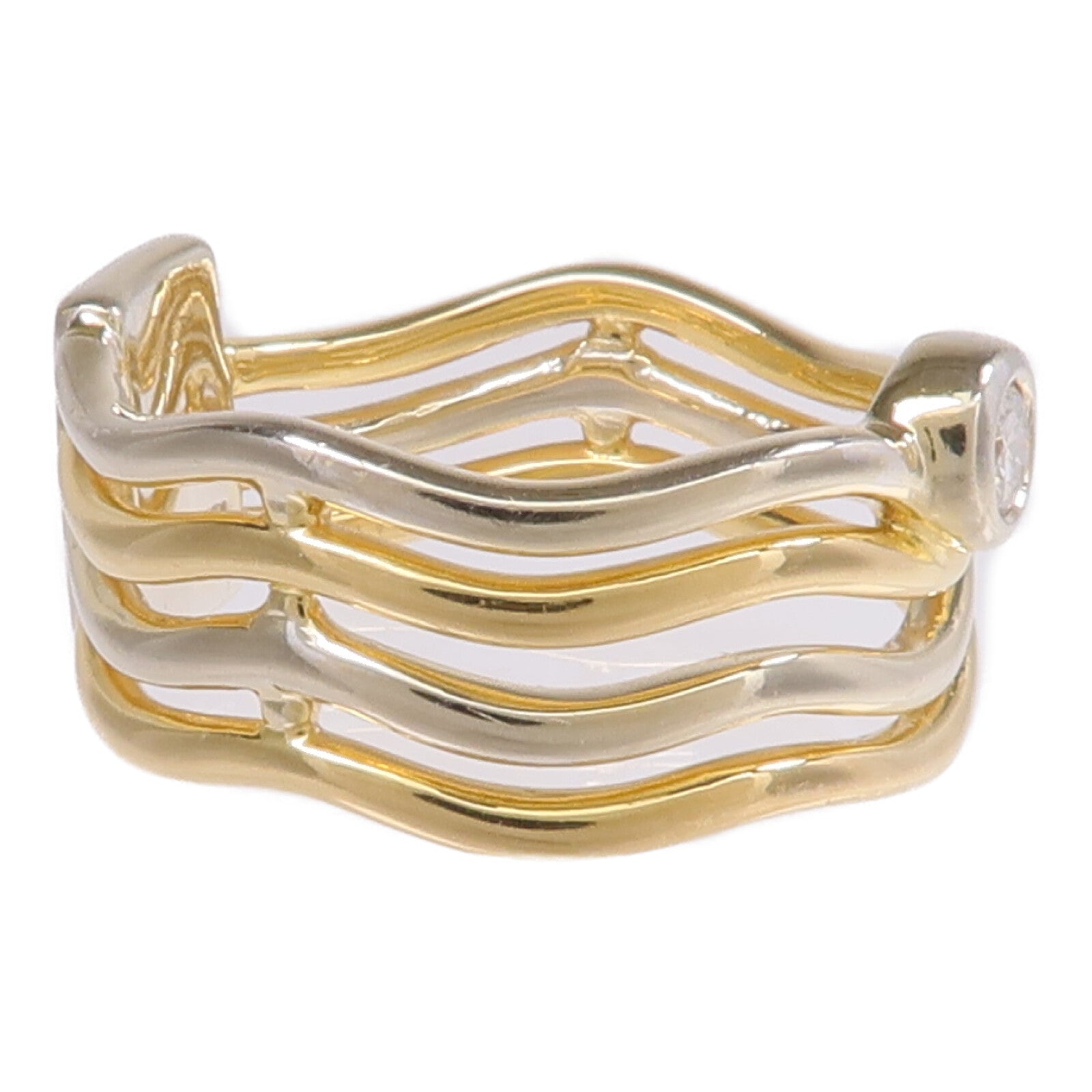 JEWELRY 18K黃金/白金Ring鑽石戒指US#6