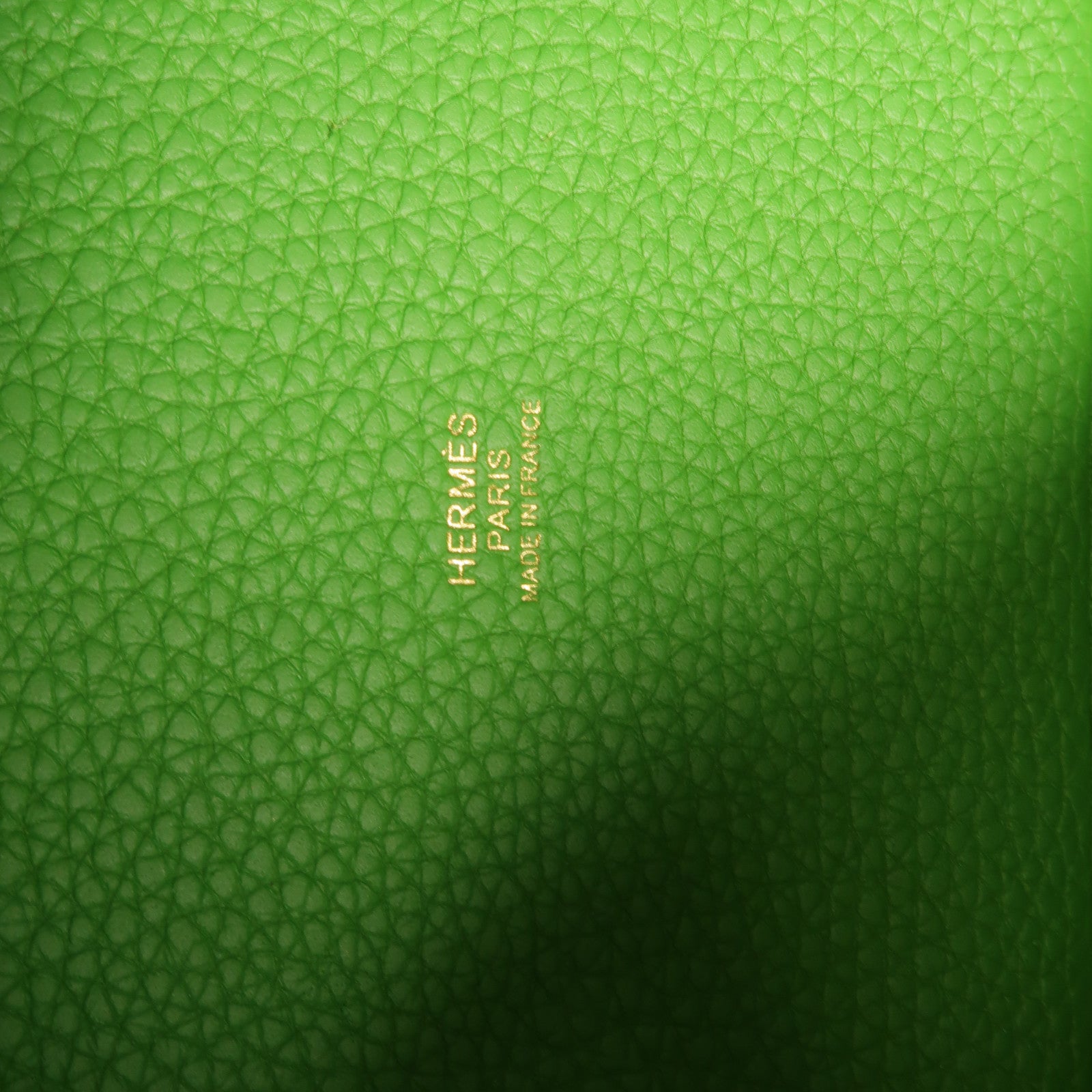 HERMES Clemence皮革Picotin PM手挽袋Vert Yucca