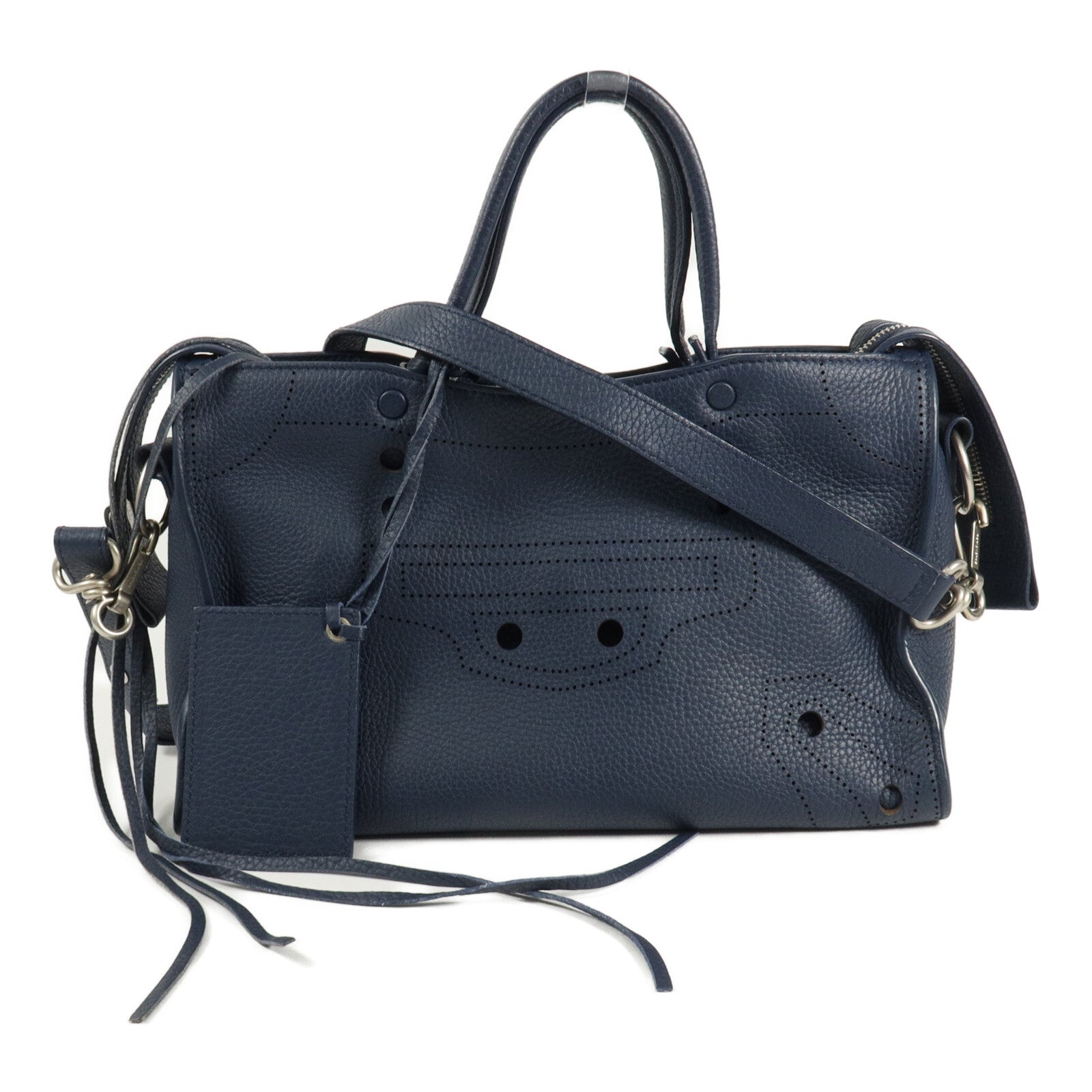 BALENCIAGA 牛皮皮革Blackout City手挽肩背兩用袋