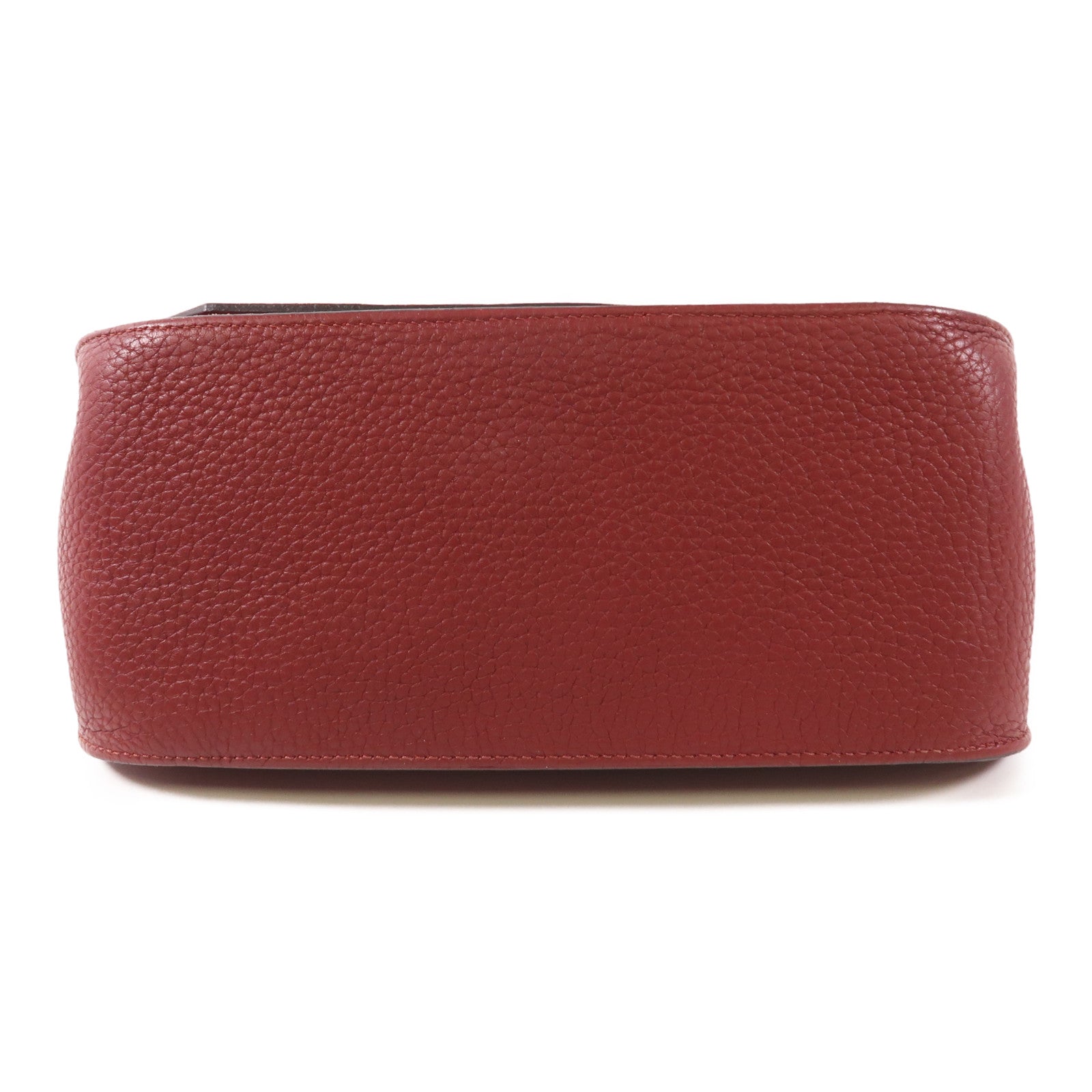 HERMES 【激減優惠】Clemence皮革Jypsiere銀扣肩背袋Rouge H