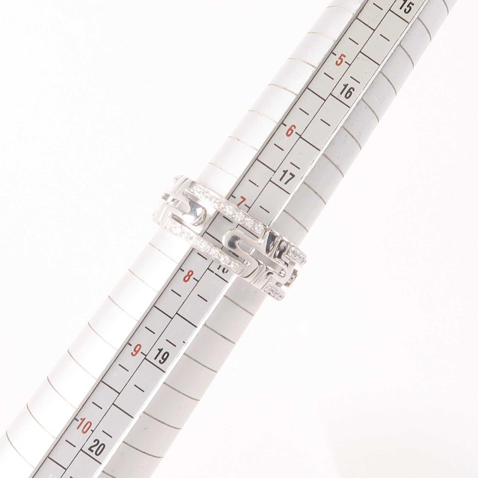 BVLGARI 18K白金Parentesi Diamond Ring鑽石戒指BVLGARI#56/US#7.5