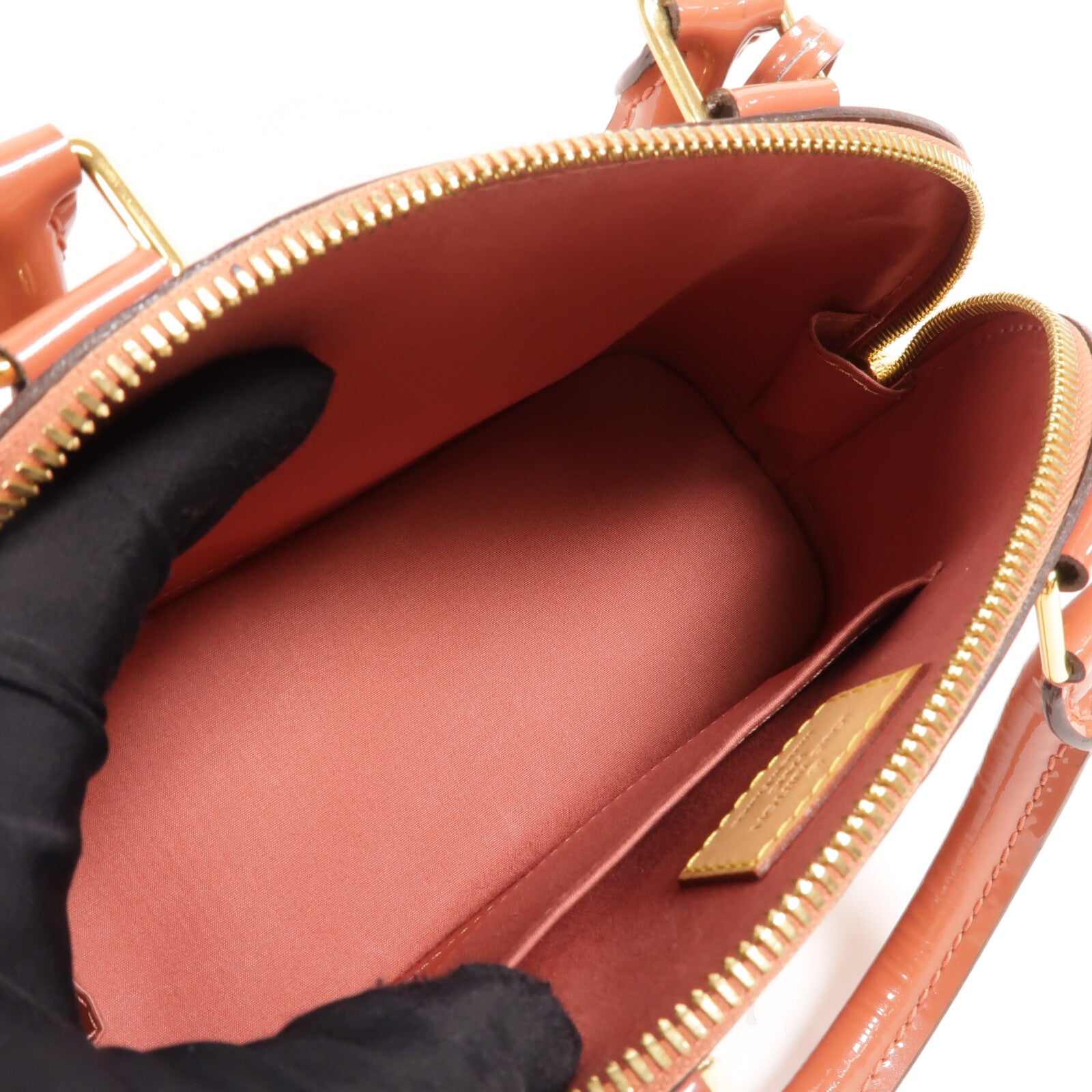 LOUIS VUITTON Vernis Alma BB金扣手挽肩背兩用袋