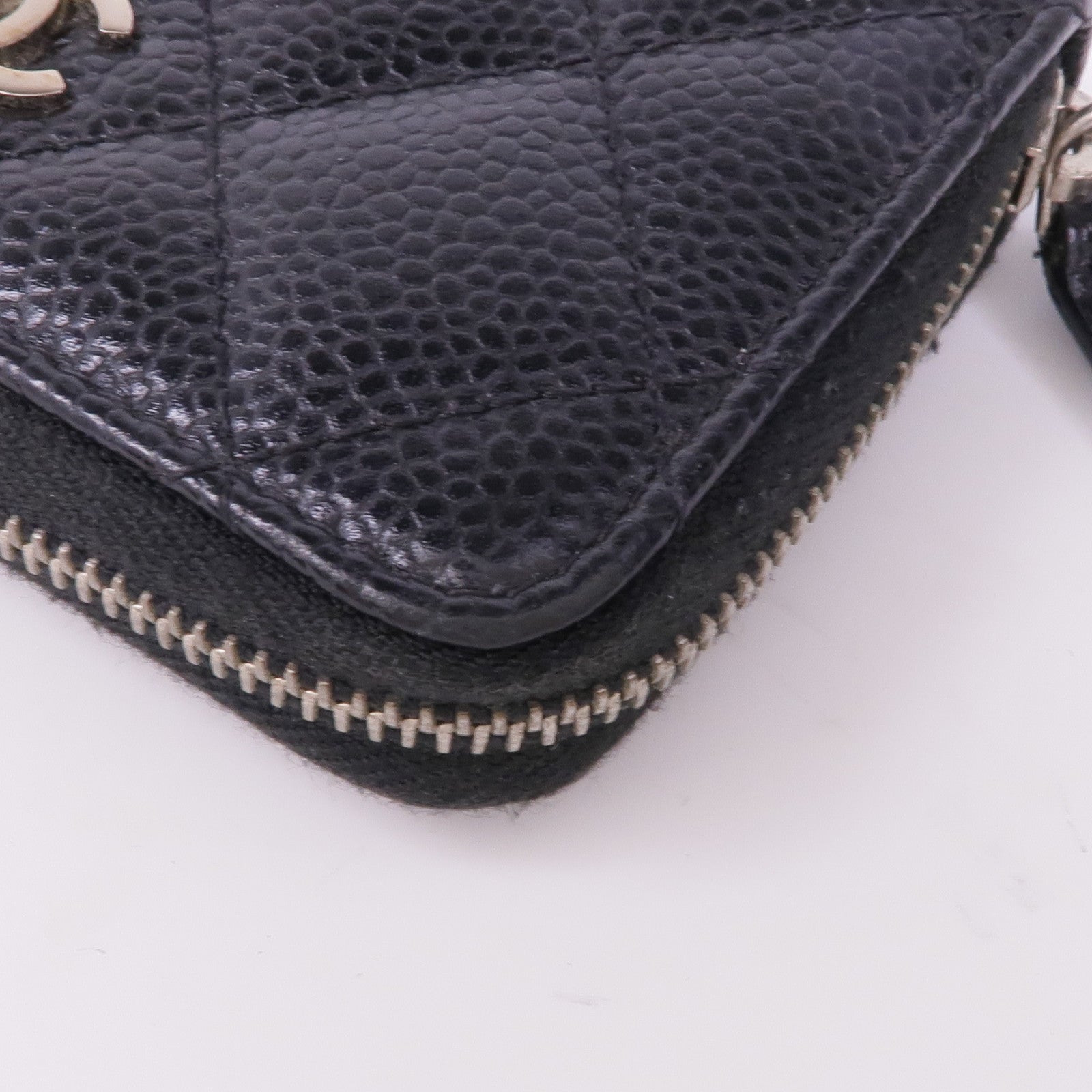 CHANEL 牛皮皮革Coin/Card Case銀扣零錢包/卡片套