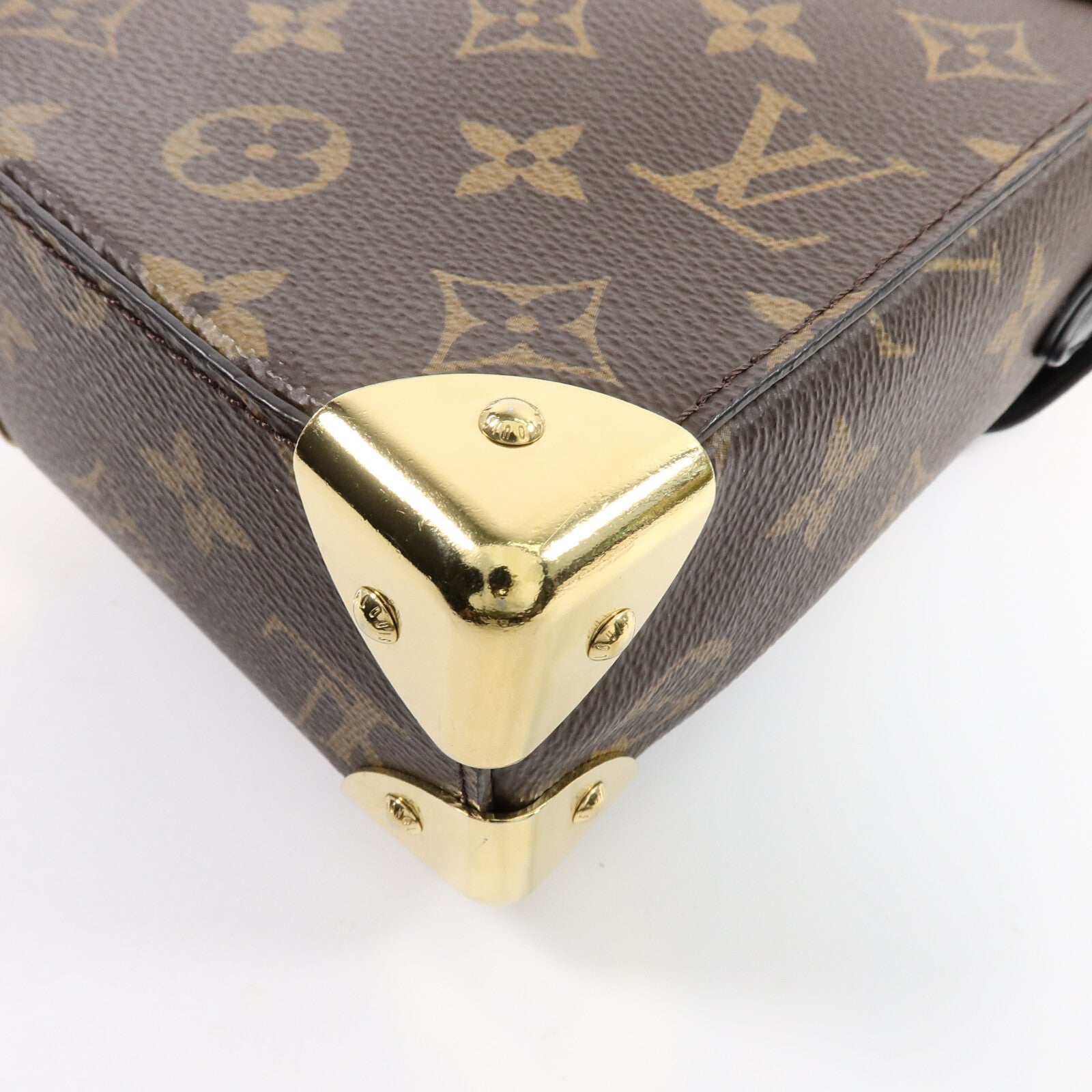 LOUIS VUITTON Monogram/Monogram Reverse Camera Box金扣鏈帶手挽肩背兩用袋