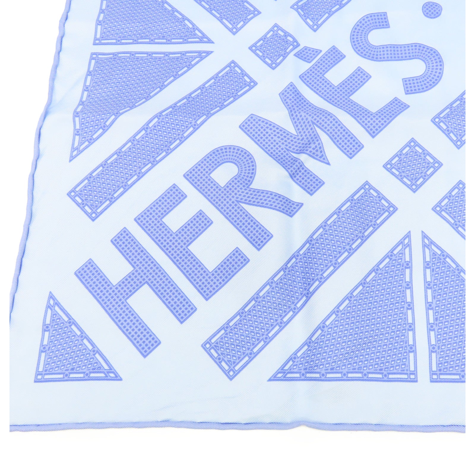 HERMES 【激減優惠】絲質Scarf絲巾淺藍色