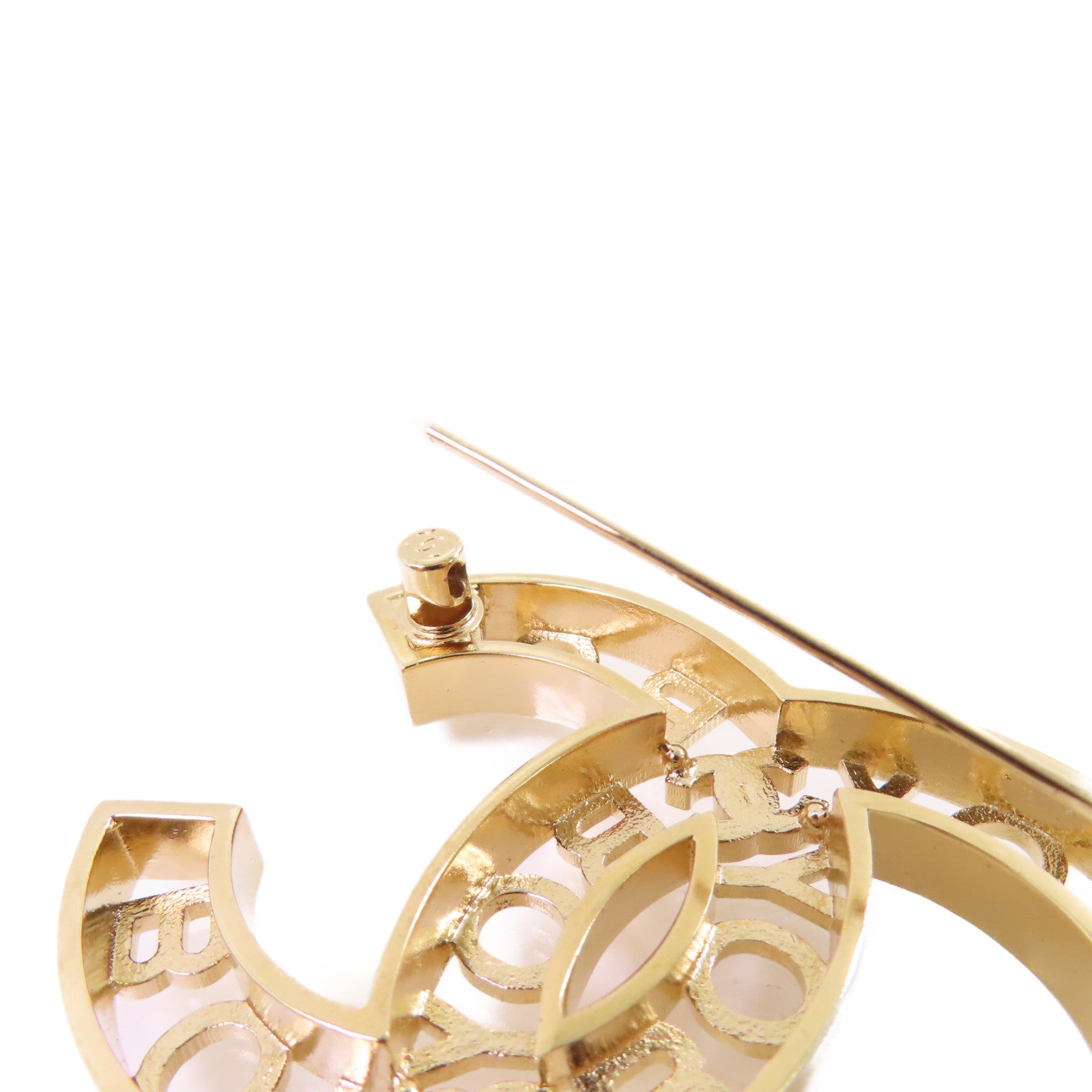 CHANEL 金屬/水鑽CC Brooch胸針