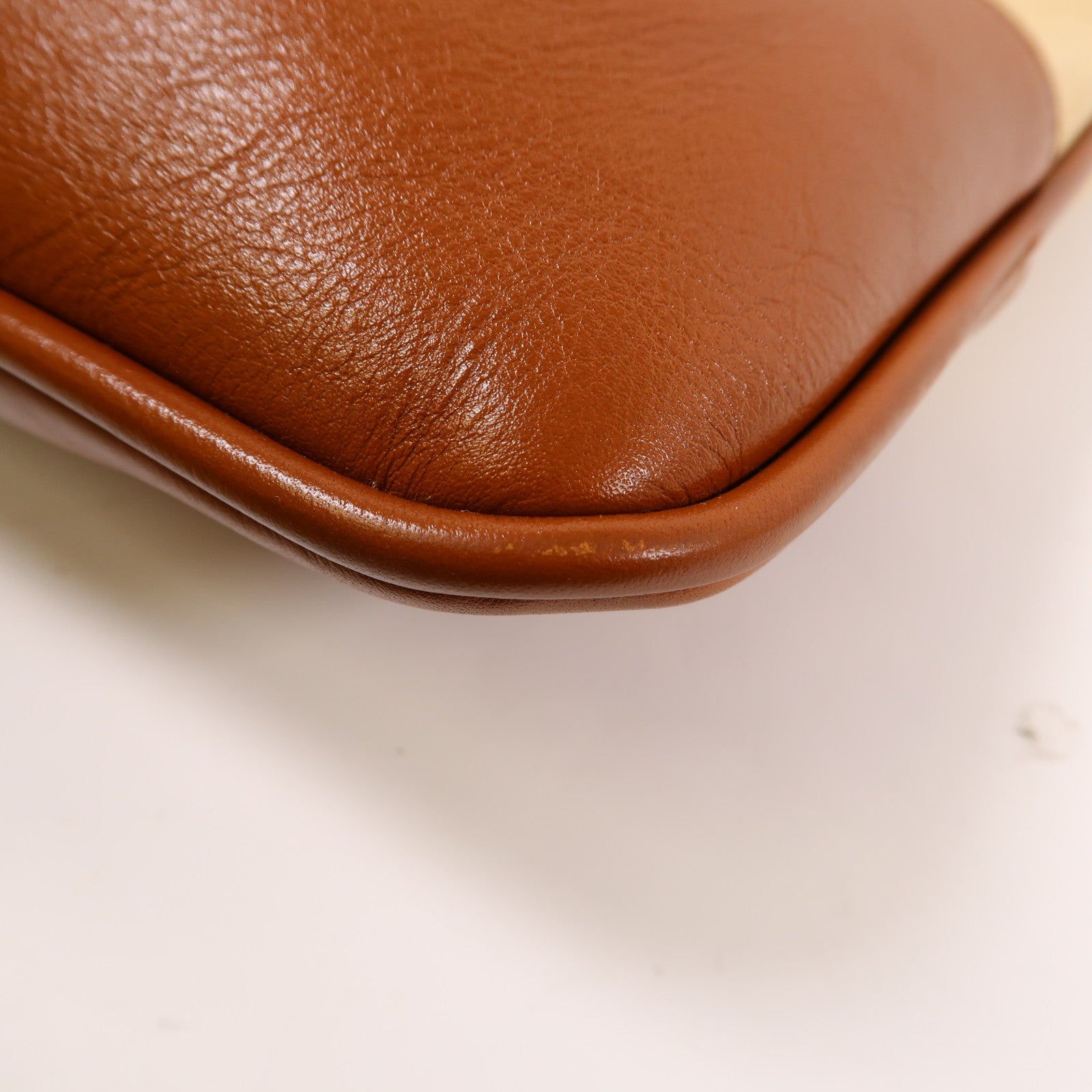 GUCCI 帆布Sherry Line Vintage金扣手挽肩背兩用袋啡色
