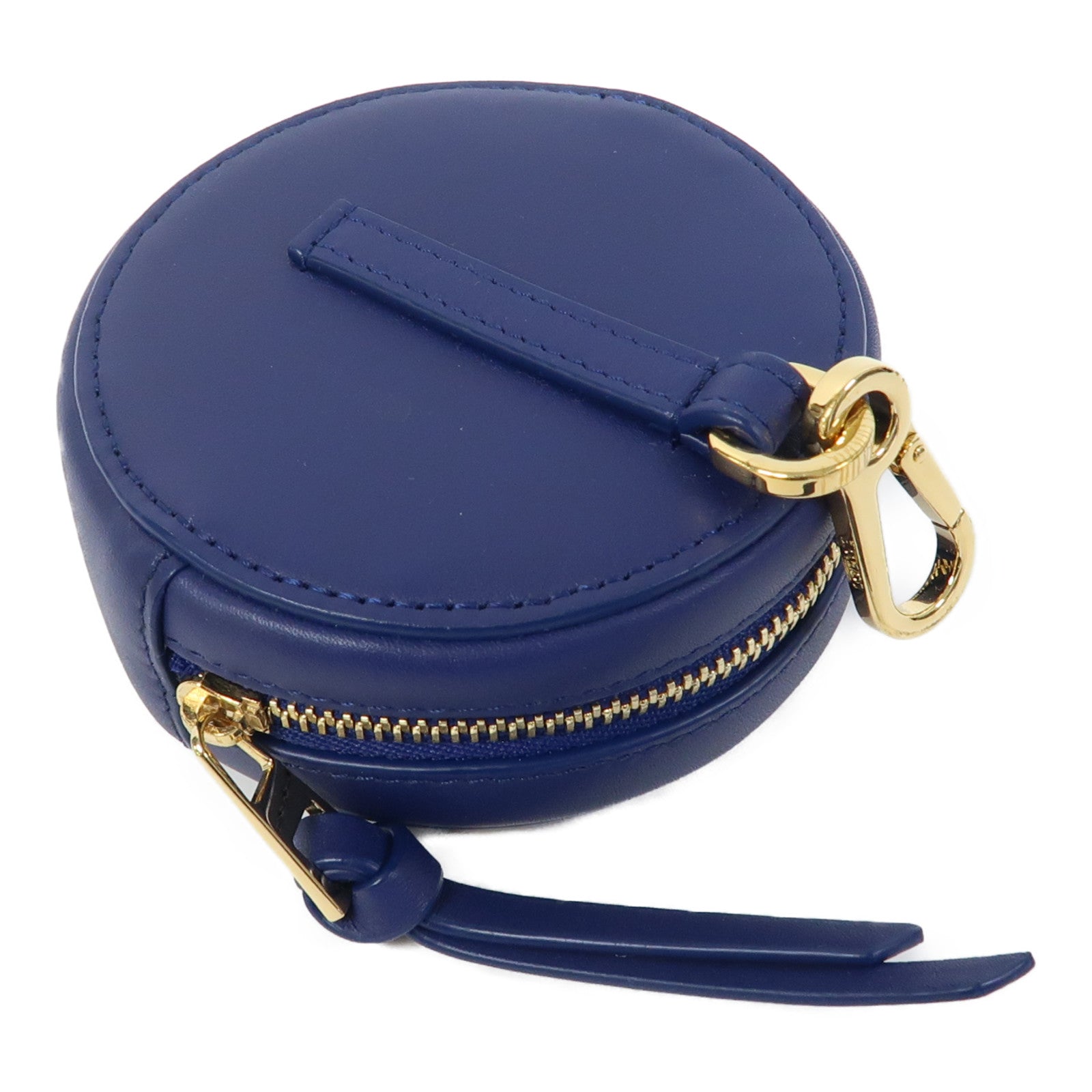 LOEWE 【激減優惠】牛皮皮革Inflated Anagram Cookie金扣零錢包藍色
