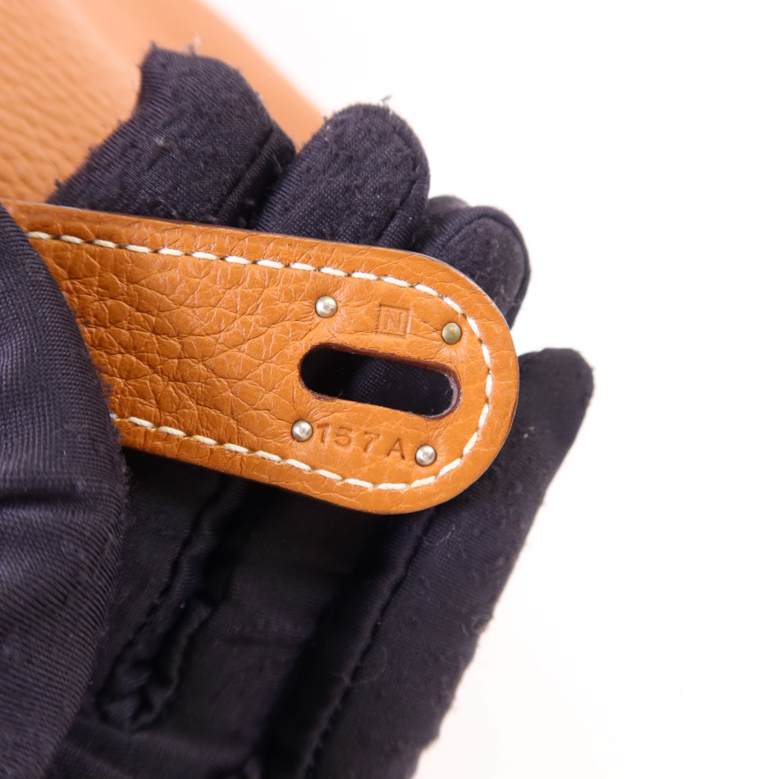 HERMES Clemence皮革Lindy 30銀扣手挽肩背兩用袋Gold