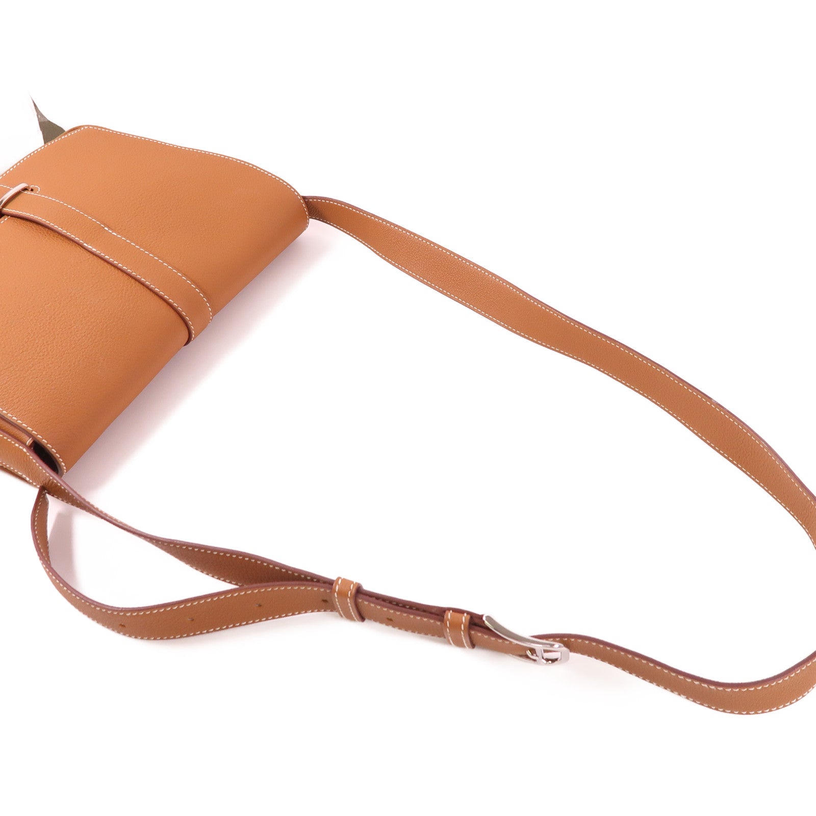 HERMES Togo皮革Steve Light Junior肩背袋37 Gold