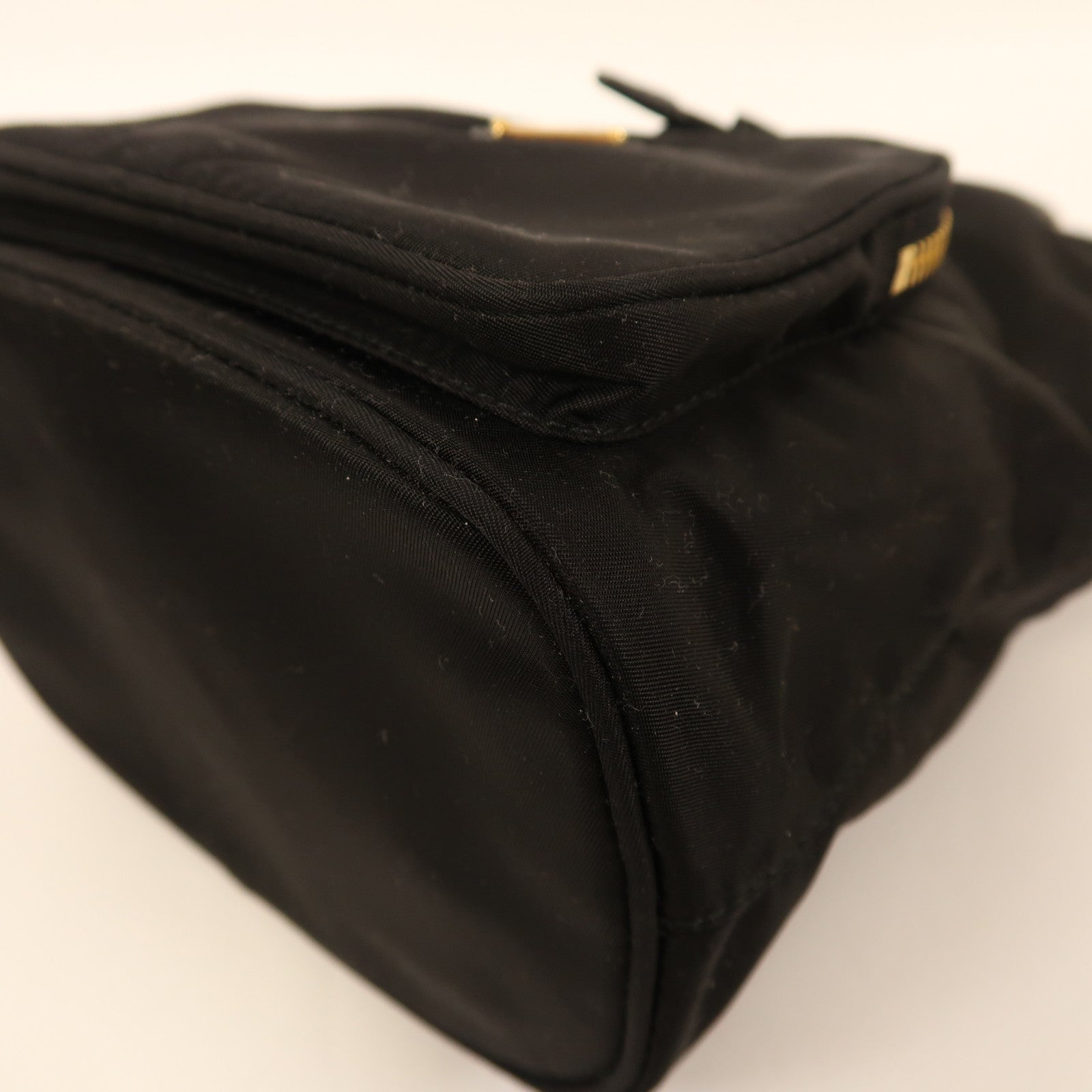 PRADA 尼龍Shoulder Bag金扣手挽肩背兩用袋黑色
