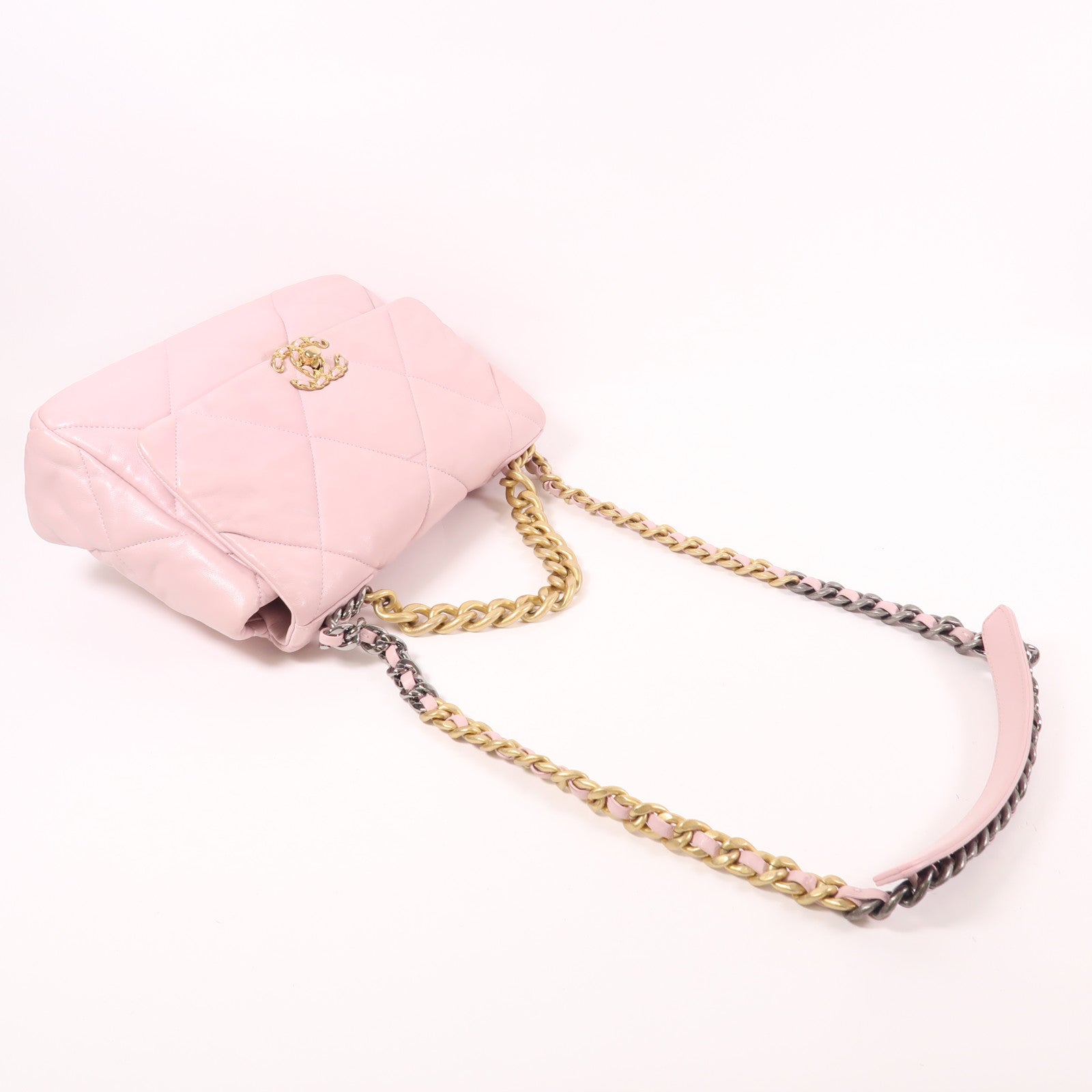 CHANEL 羊皮皮革Chanel 19 Large手挽肩背兩用袋