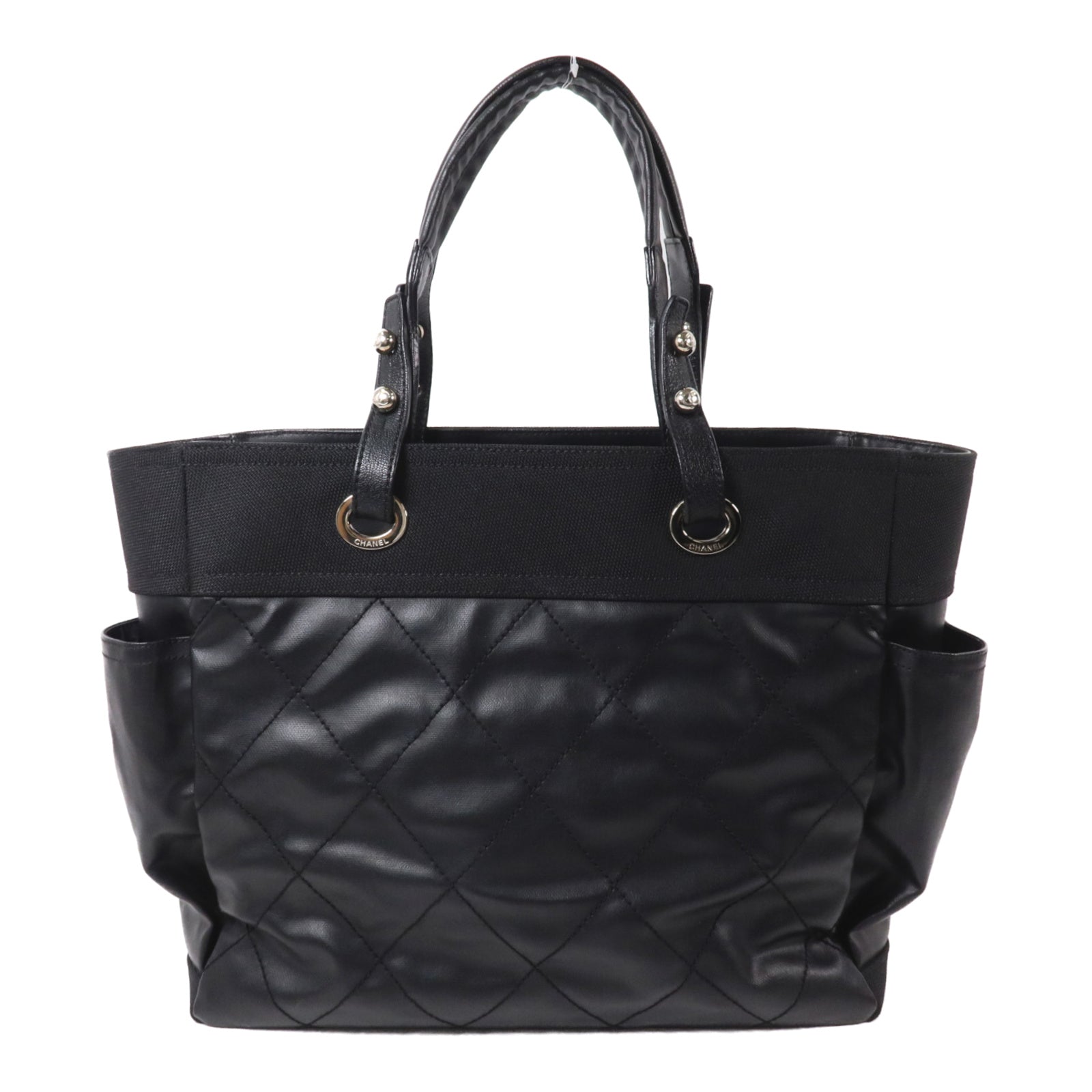CHANEL 塗層帆布/Paris Biarritz Tote手挽袋