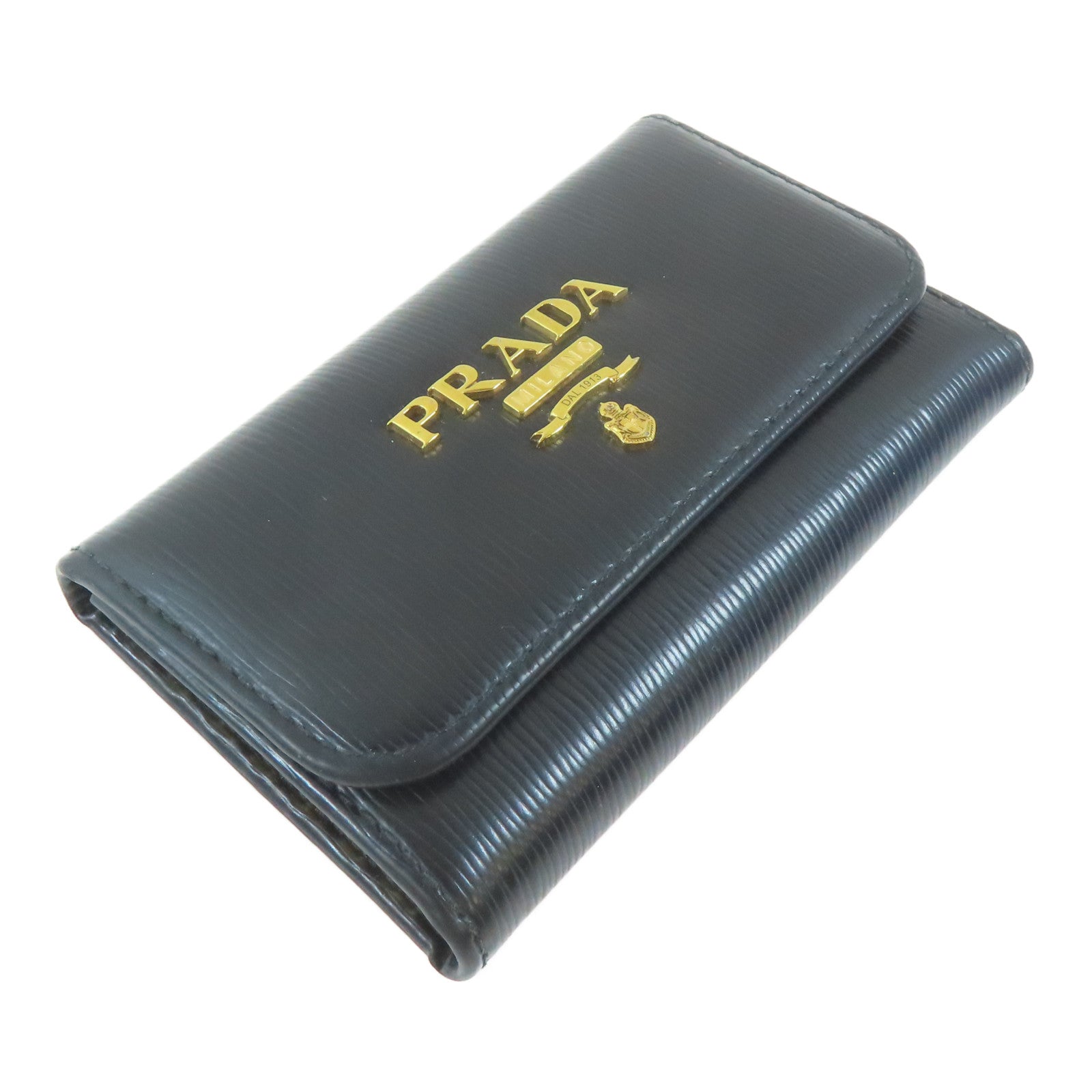 PRADA 牛皮皮革Key Case鎖匙包黑色