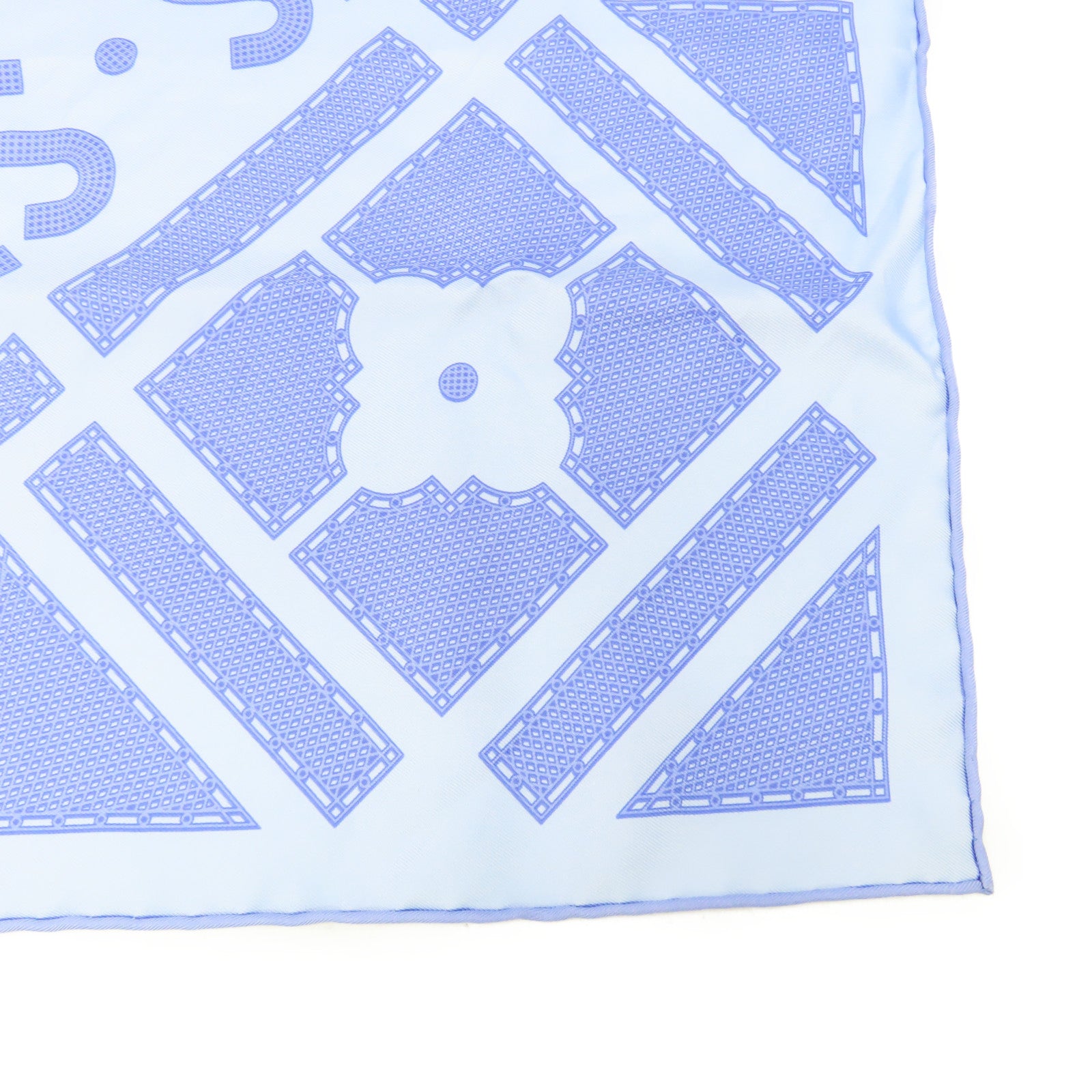 HERMES 【激減優惠】絲質Scarf絲巾淺藍色