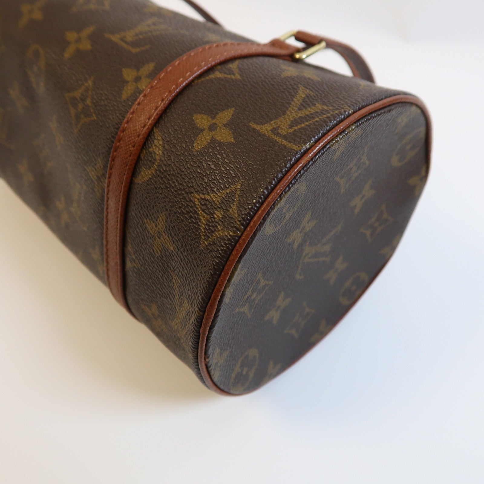 LOUIS VUITTON Monogram Papillon PM金扣肩背袋啡色