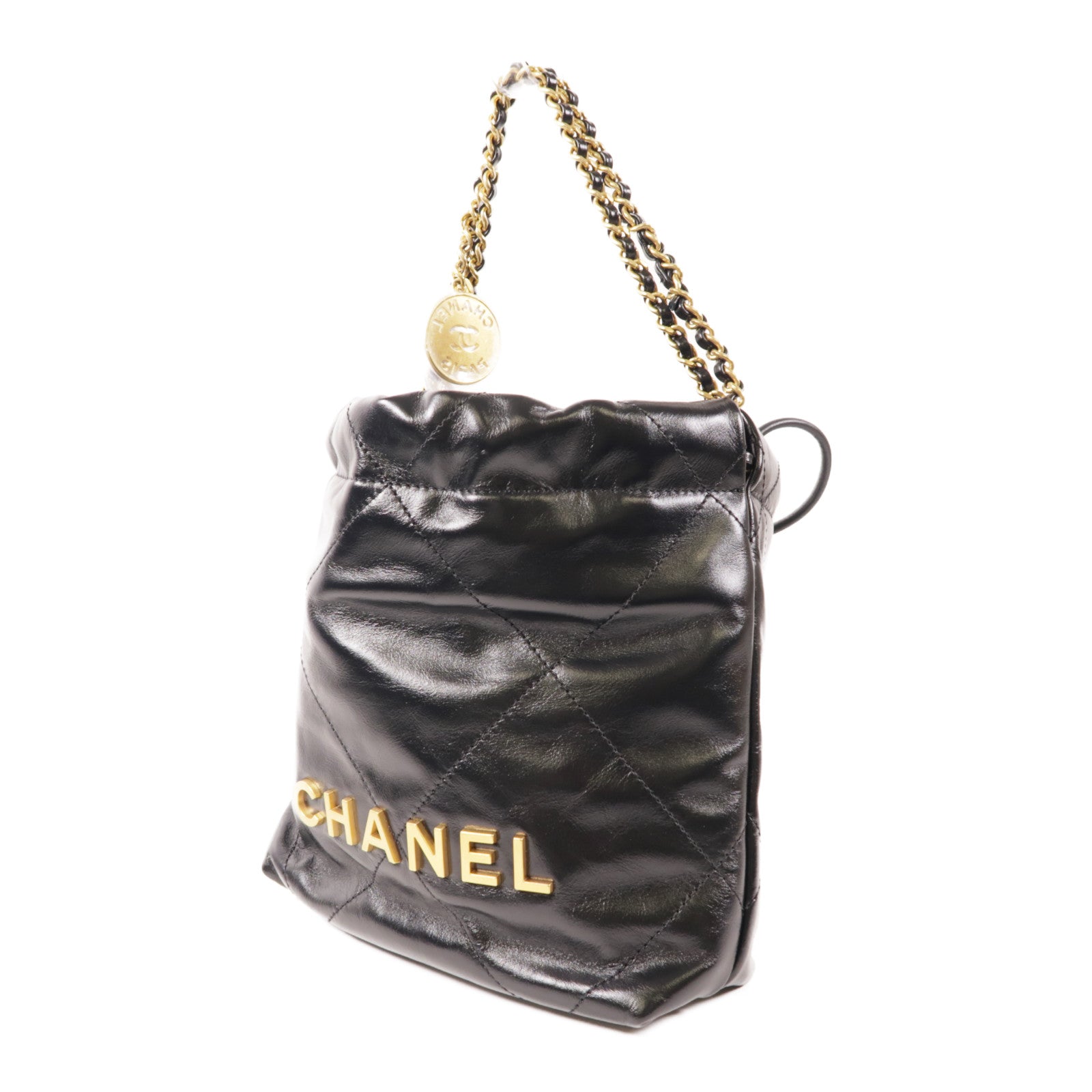 CHANEL 羊皮皮革Chanel 22 Mini金扣手挽肩背兩用袋