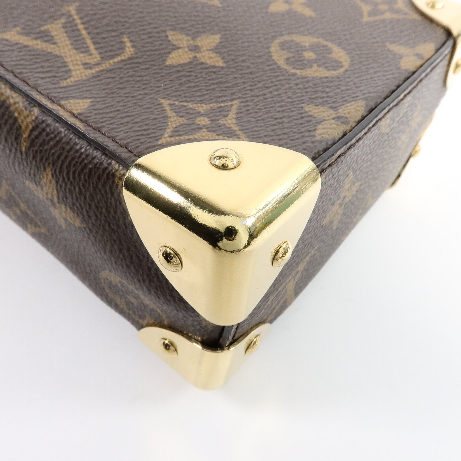 LOUIS VUITTON Monogram/Monogram Reverse Camera Box金扣鏈帶手挽肩背兩用袋
