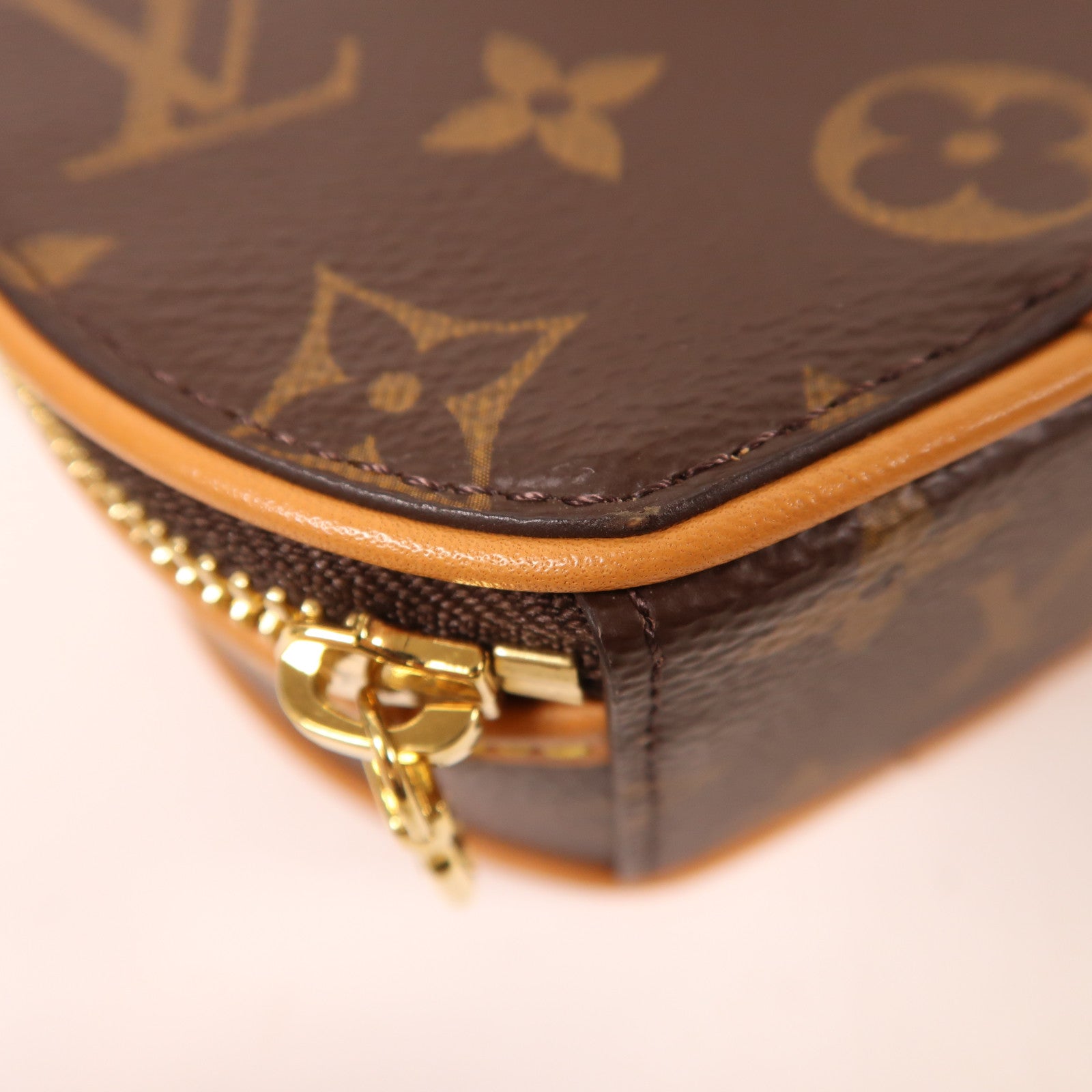 LOUIS VUITTON Monogram Mini Boite Chapeau金扣手挽肩背兩用袋棕色