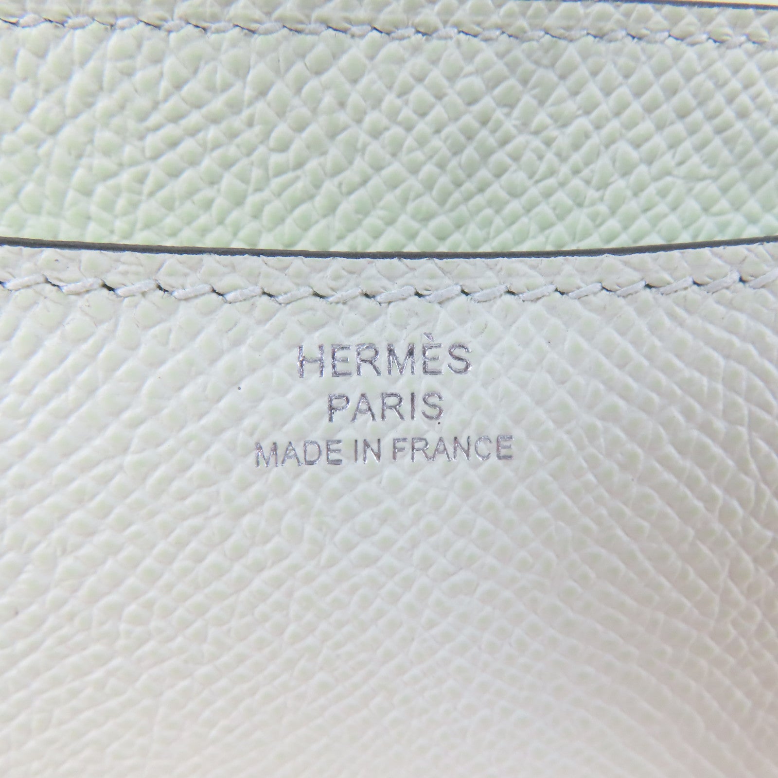 HERMES 【激減優惠】Epsom皮革Constance Mini銀扣肩背袋Vert Fizz/綠色
