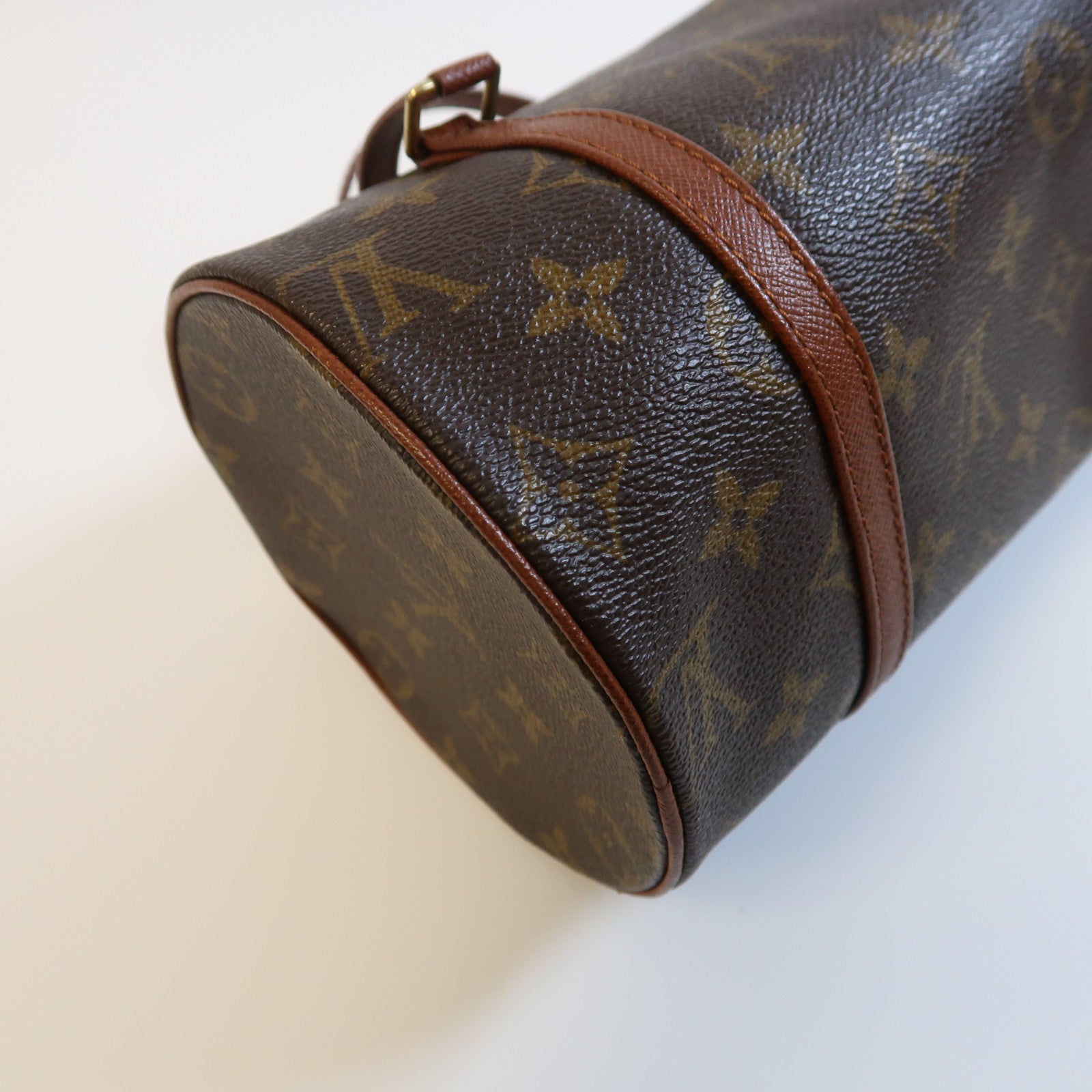 LOUIS VUITTON Monogram Papillon PM金扣肩背袋啡色