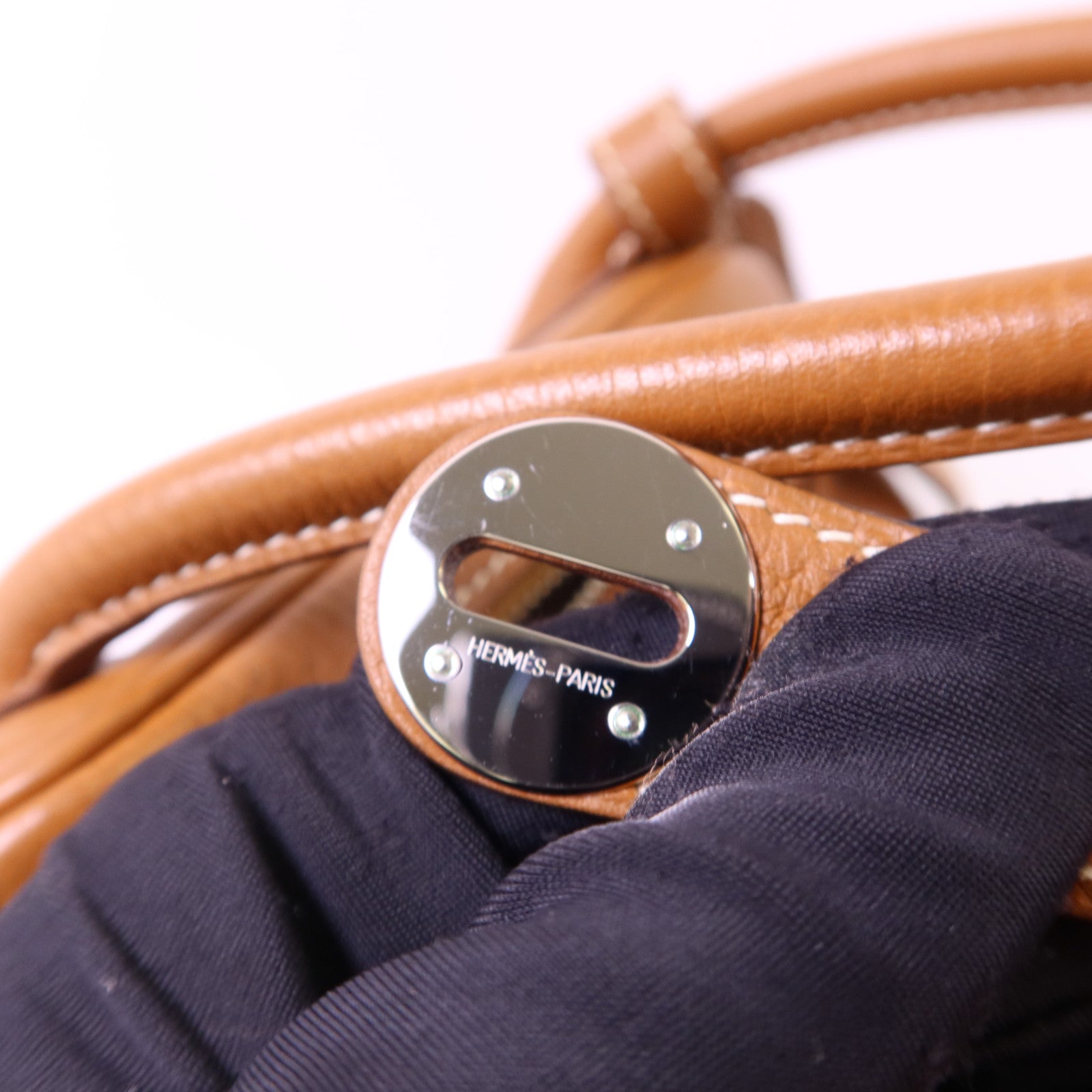 HERMES Clemence皮革Lindy 30銀扣手挽肩背兩用袋Gold