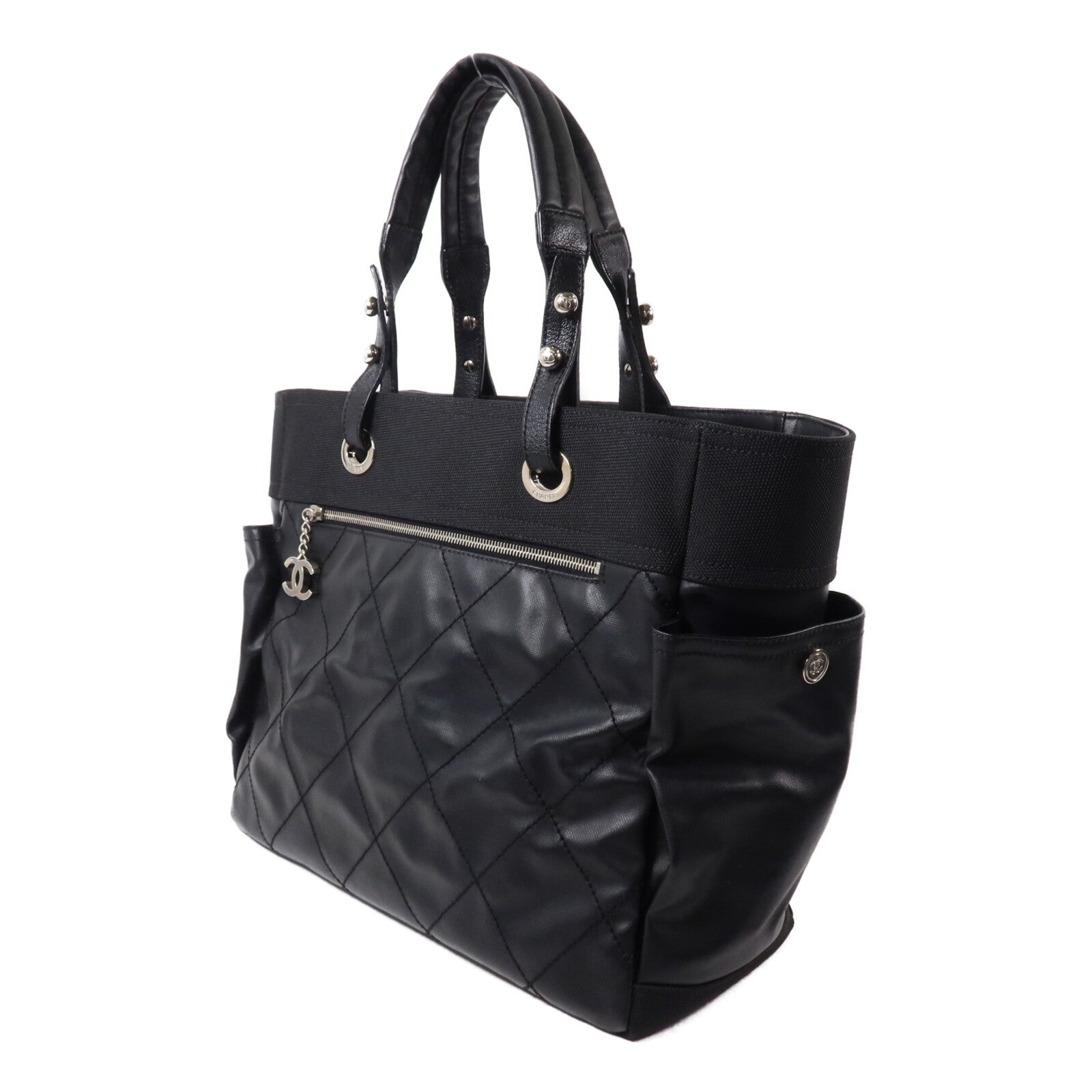 CHANEL 塗層帆布/Paris Biarritz Tote手挽袋